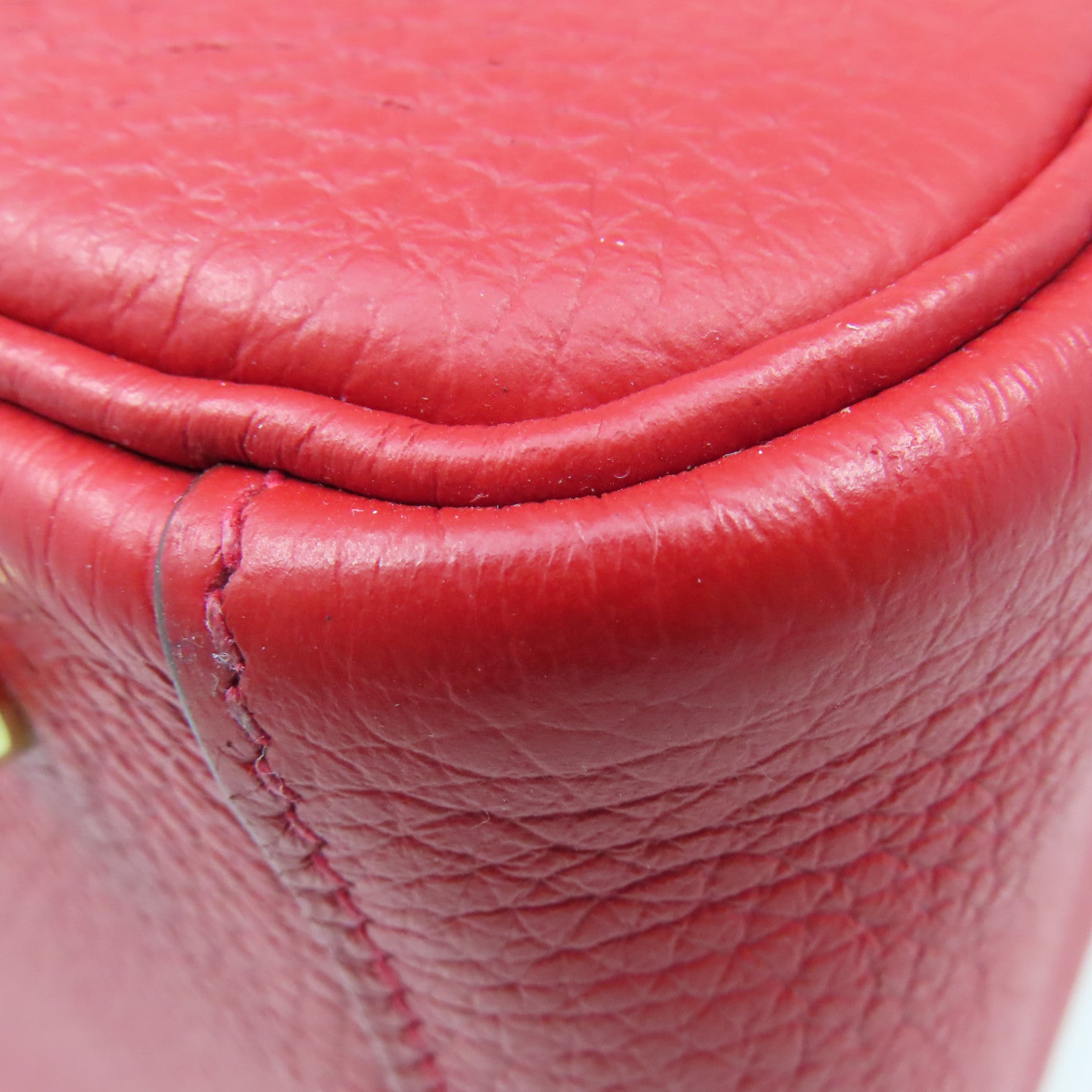 HERMES Clemence皮革Lindy 30 Shoulder Bag金扣肩背袋紅色