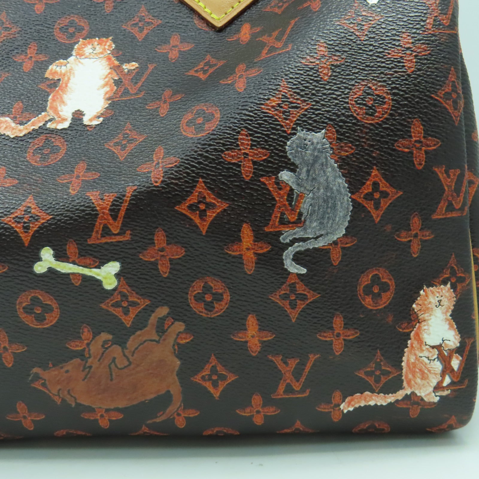 LOUIS VUITTON Monogram Grace Coddngton CatogramSpeedy 30 Band金扣手挽肩背兩用袋啡色