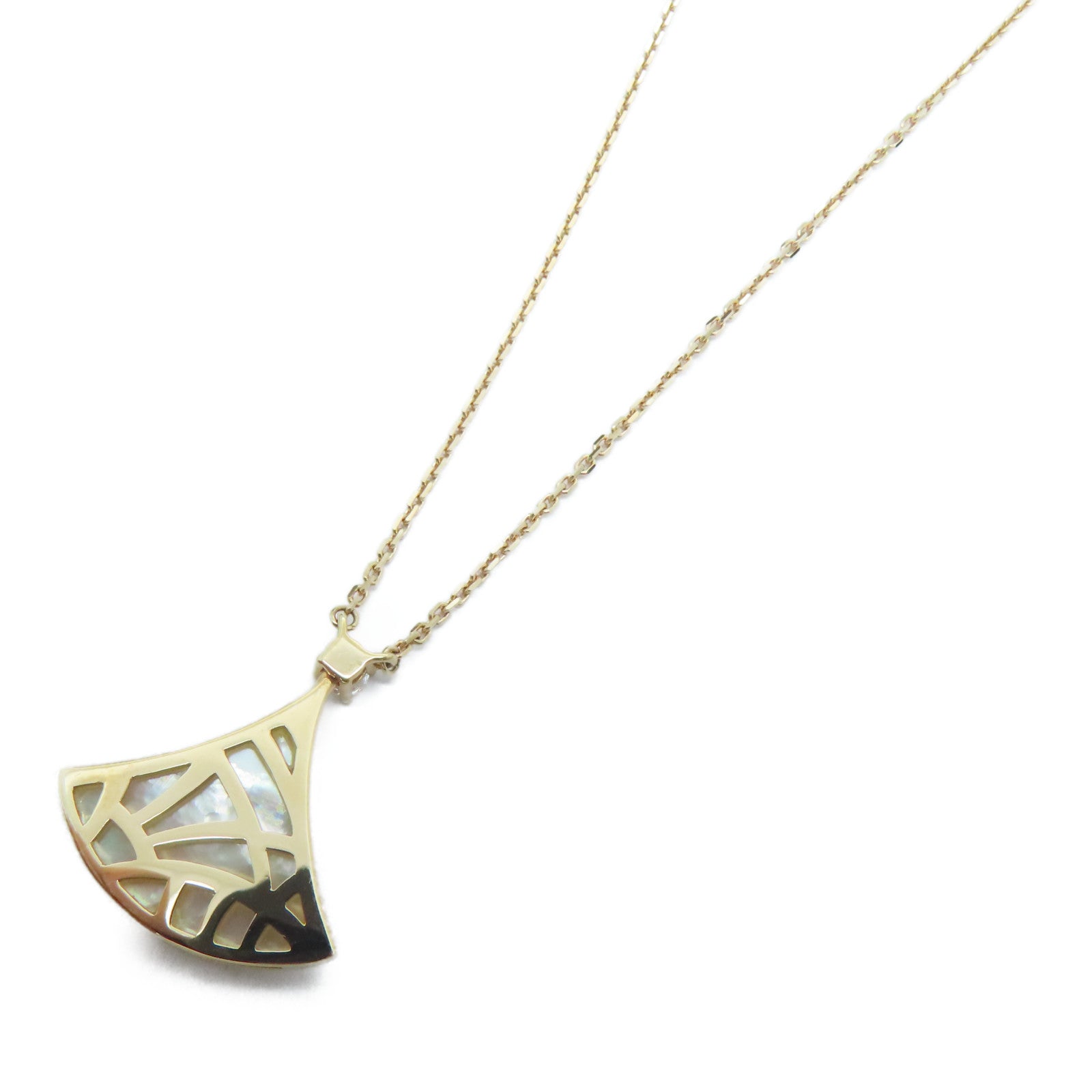 BVLGARI 18K玫瑰金Divas' Dream Necklace鑽石頸錬金色