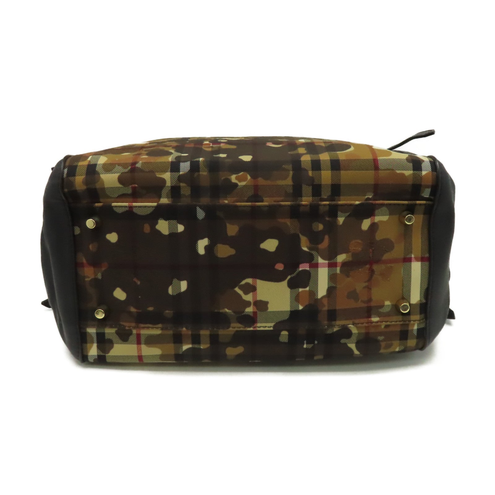 BURBERRY 帆布Shoulder Bag肩背袋啡色/黑色