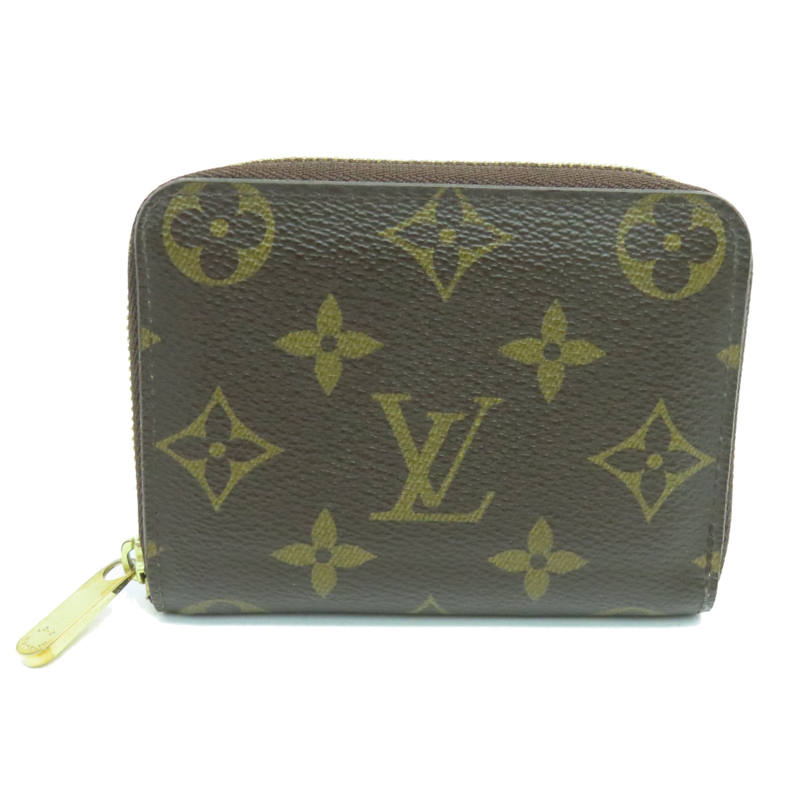 LOUIS VUITTON Monogram Zippy Coin Case金扣零钱包啡色