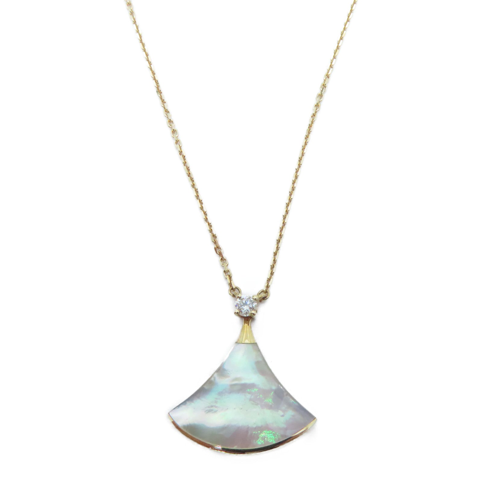 BVLGARI 18K玫瑰金Divas' Dream Necklace鑽石頸錬金色