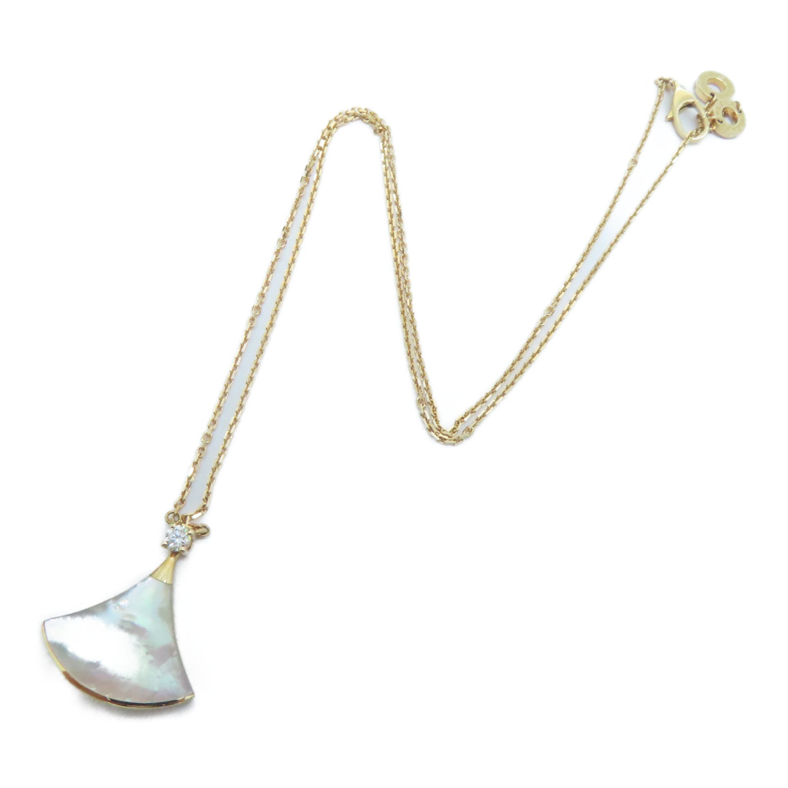 BVLGARI 18K玫瑰金Divas' Dream Necklace鑽石頸錬金色