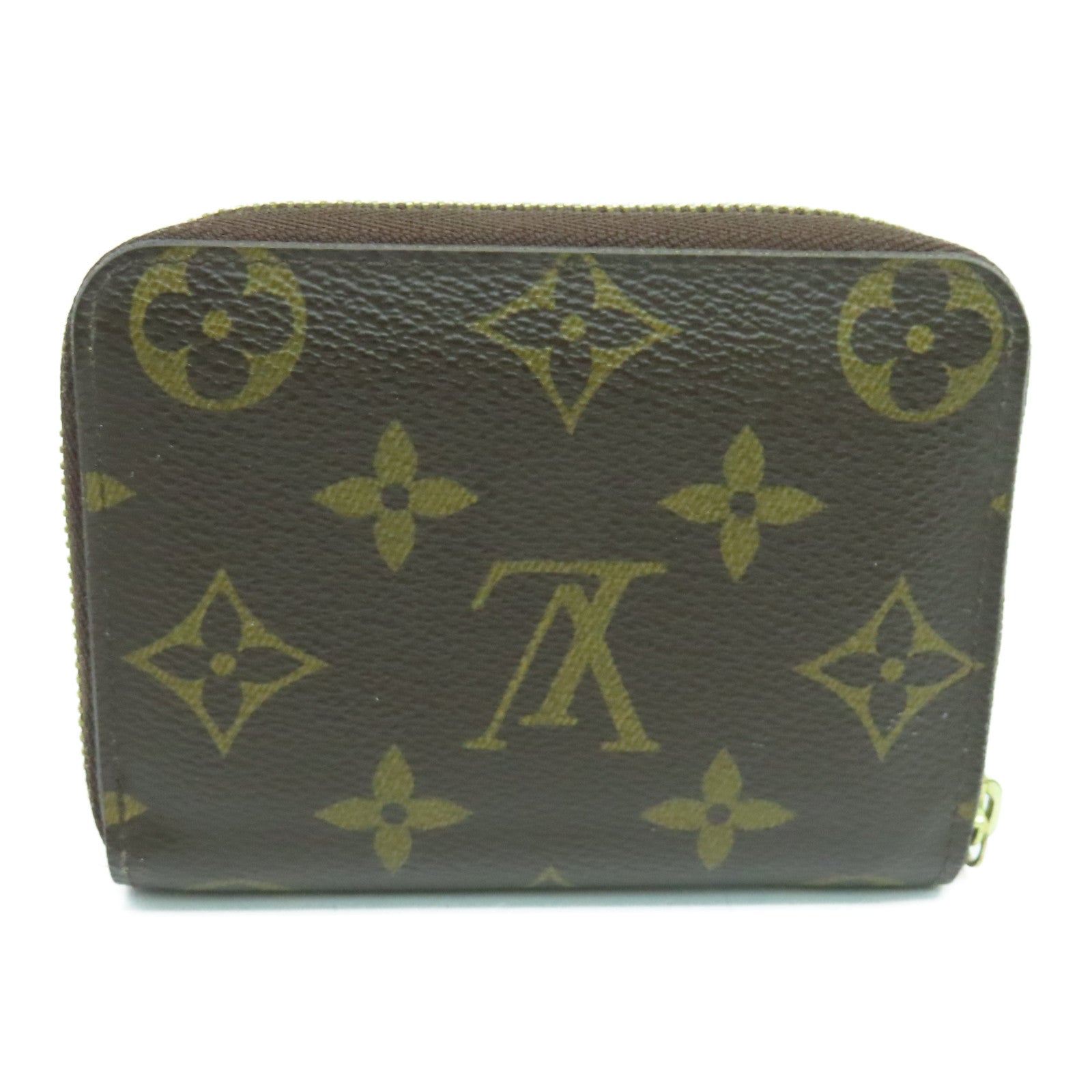LOUIS VUITTON Monogram Zippy Coin Case金扣零钱包啡色