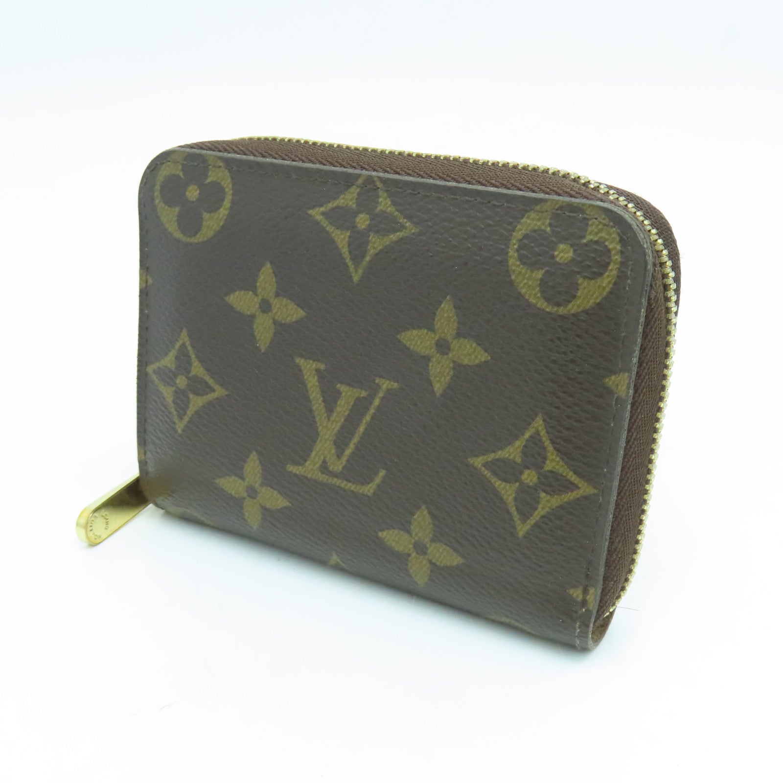 LOUIS VUITTON Monogram Zippy Coin Case金扣零钱包啡色