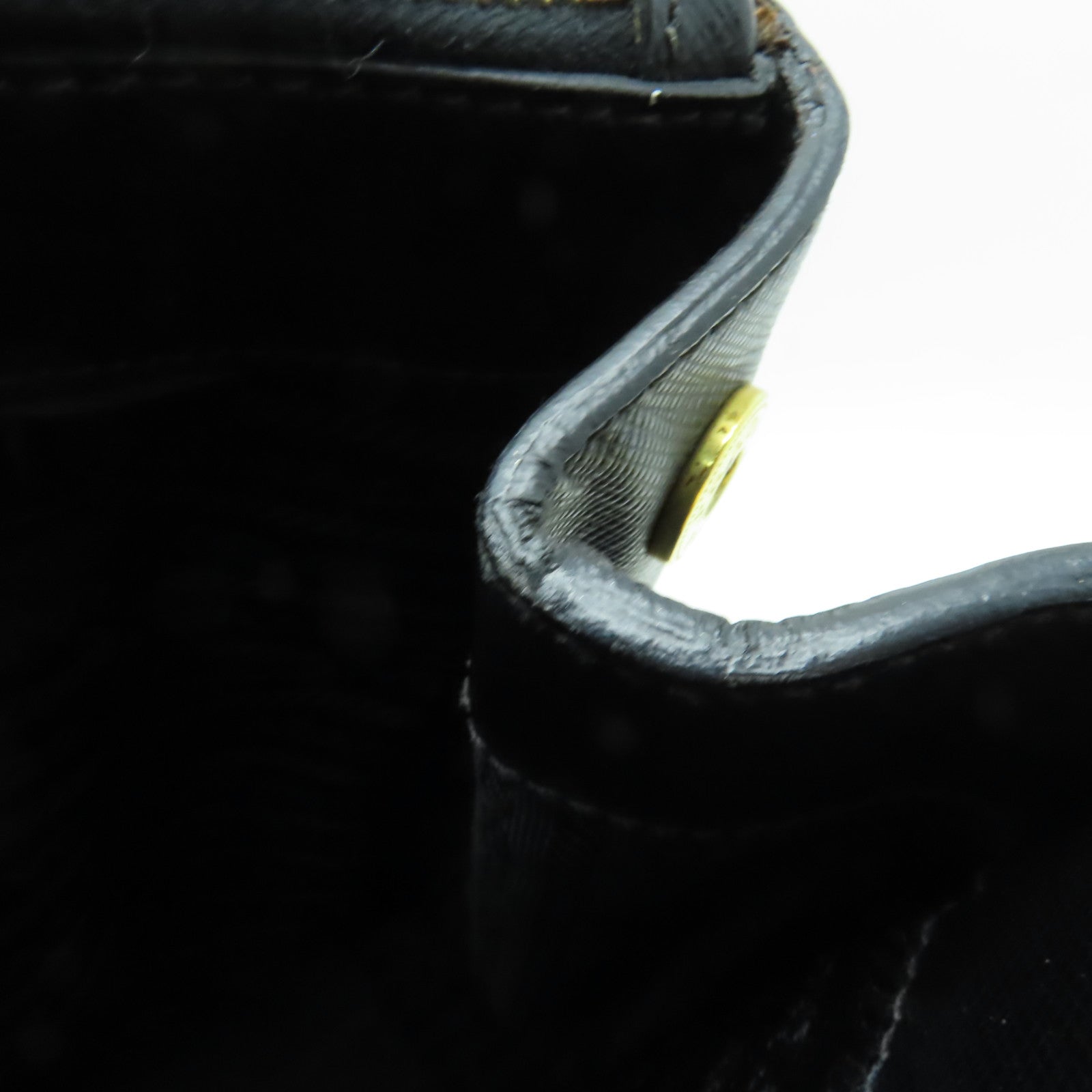 PRADA 牛皮皮革Galleria Handbag金扣手挽袋黑色