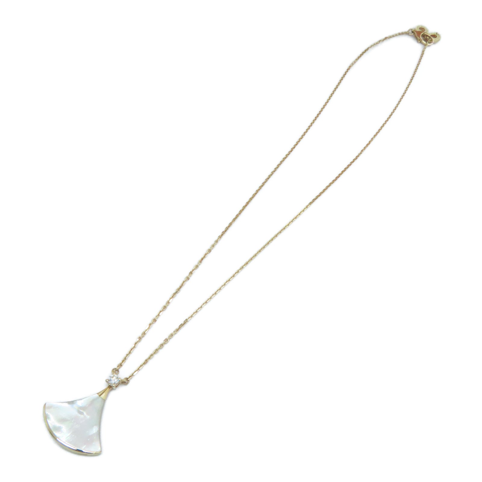 BVLGARI 18K玫瑰金Divas' Dream Necklace鑽石頸錬金色