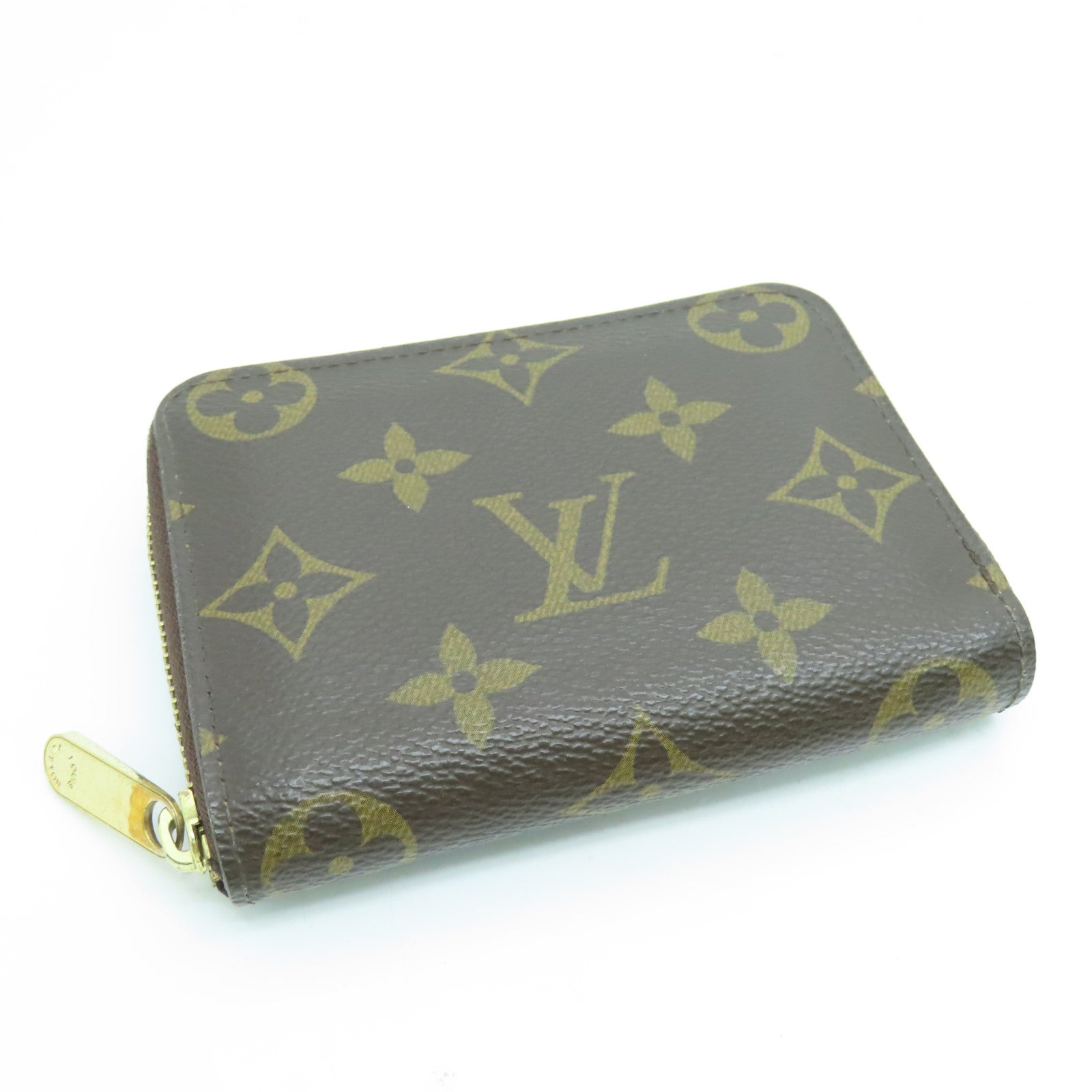 LOUIS VUITTON Monogram Zippy Coin Case金扣零钱包啡色