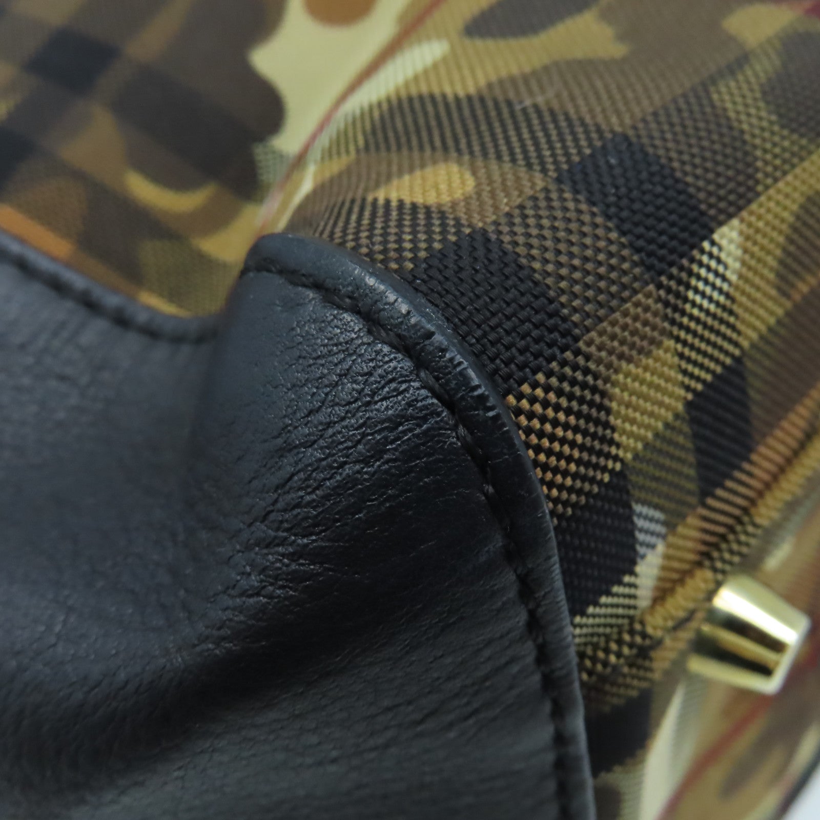 BURBERRY 帆布Shoulder Bag肩背袋啡色/黑色