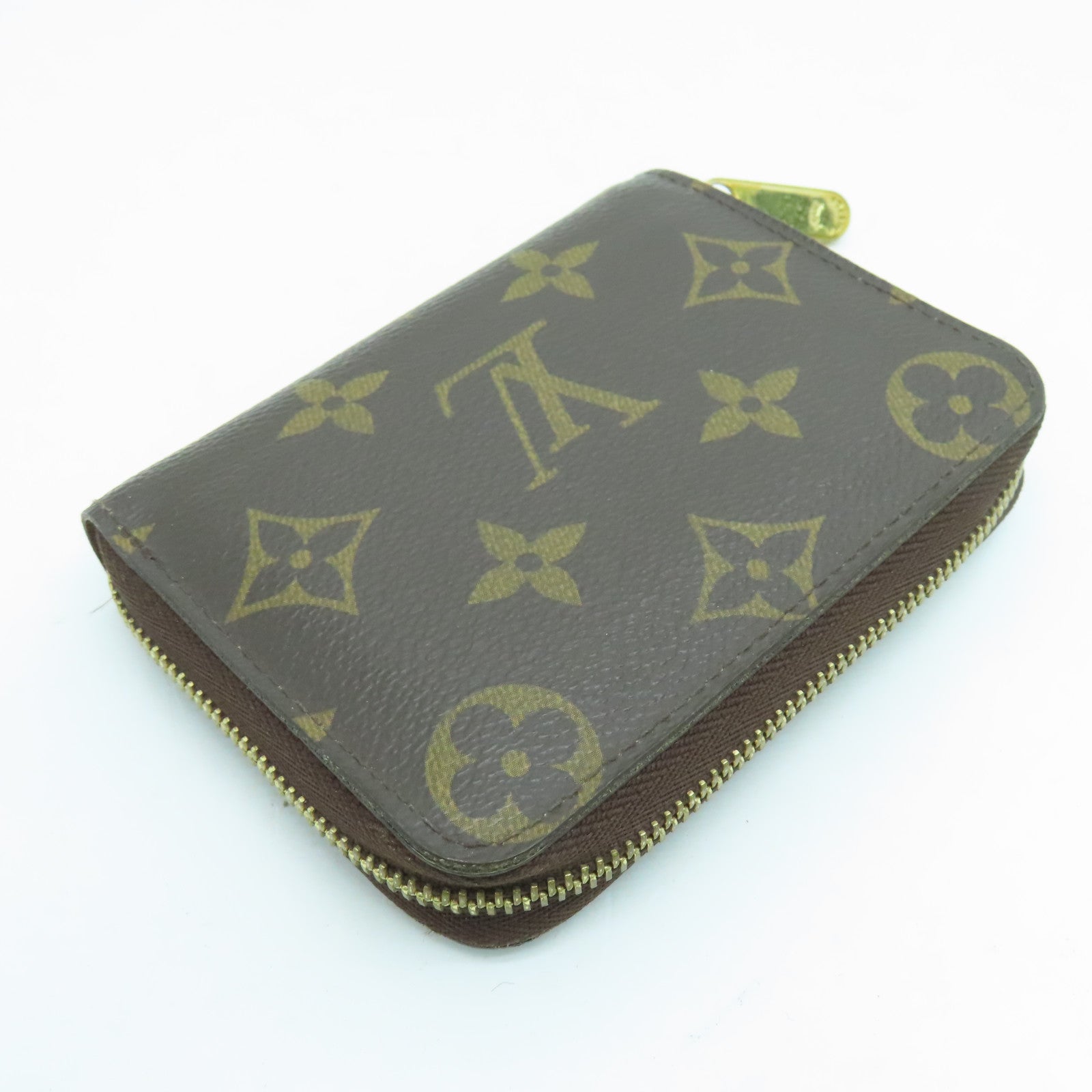 LOUIS VUITTON Monogram Zippy Coin Case金扣零钱包啡色