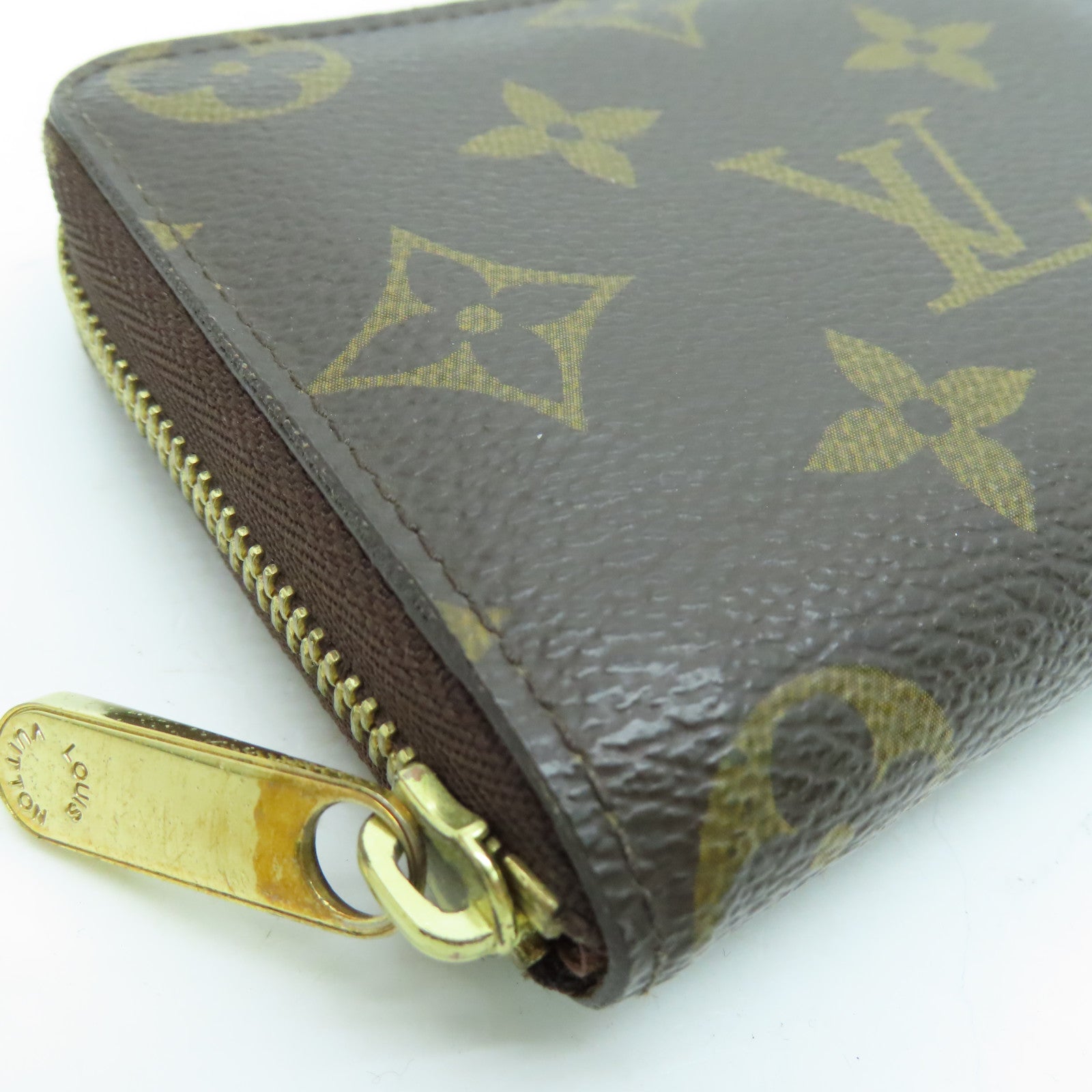 LOUIS VUITTON Monogram Zippy Coin Case金扣零钱包啡色