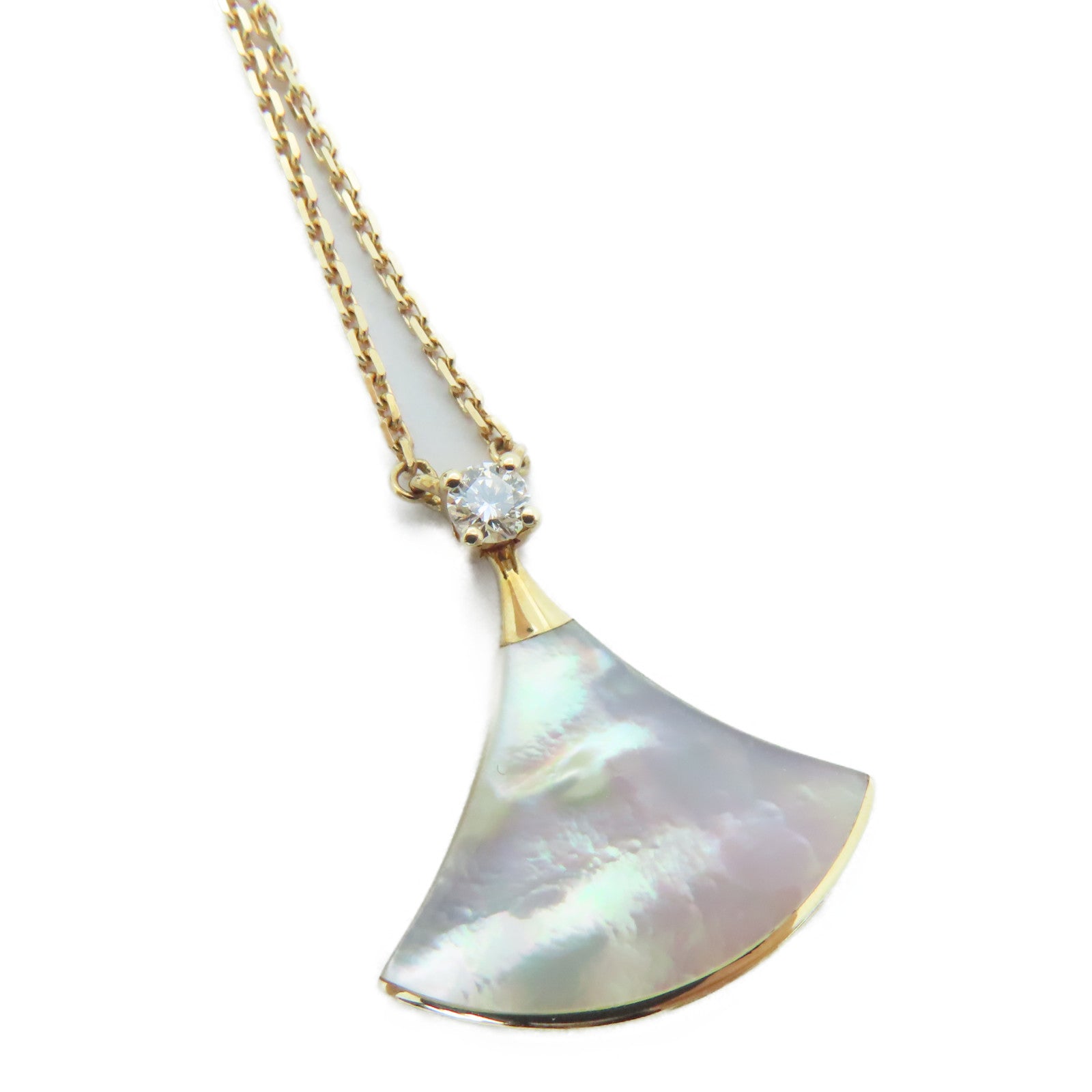 BVLGARI 18K玫瑰金Divas' Dream Necklace鑽石頸錬金色