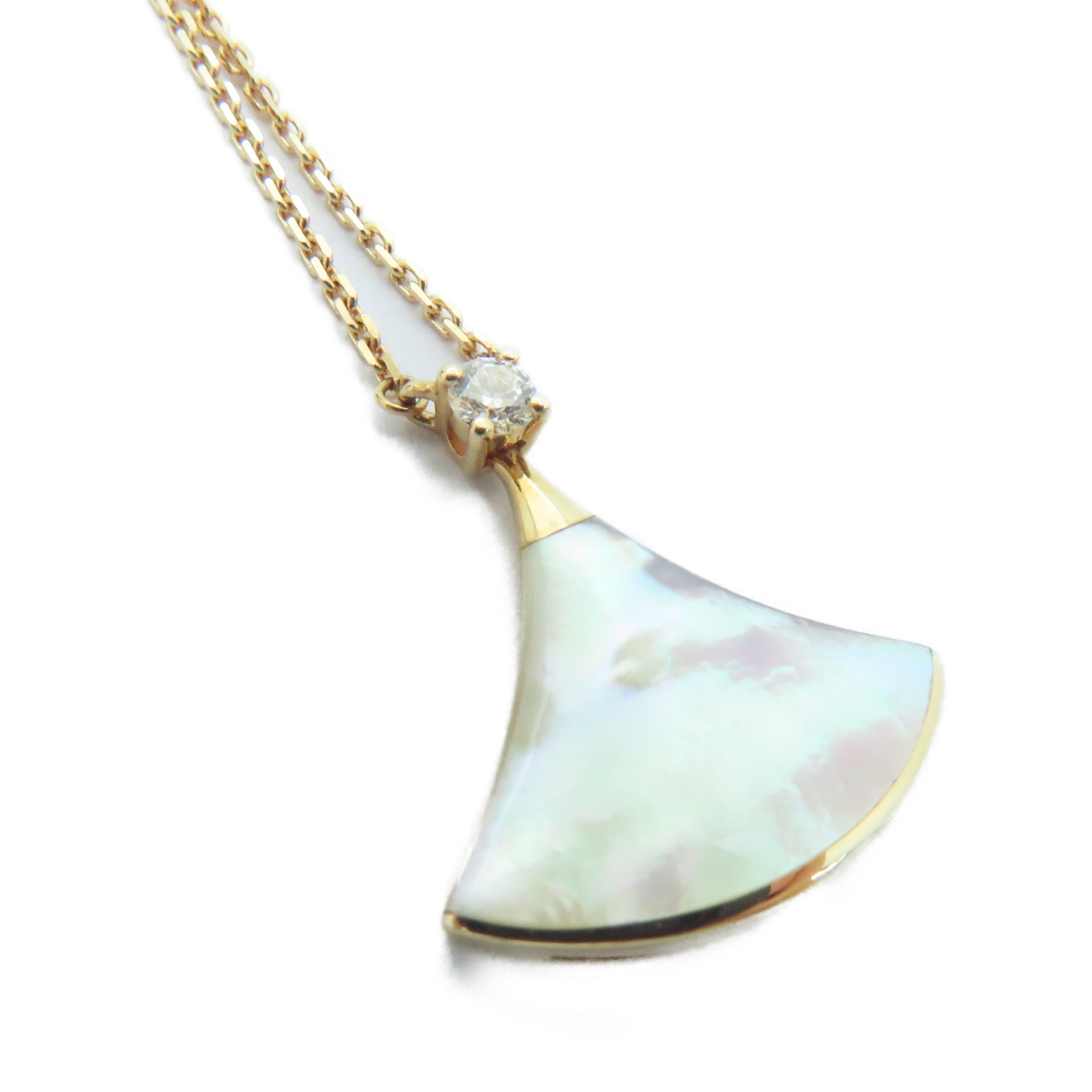 BVLGARI 18K玫瑰金Divas' Dream Necklace鑽石頸錬金色