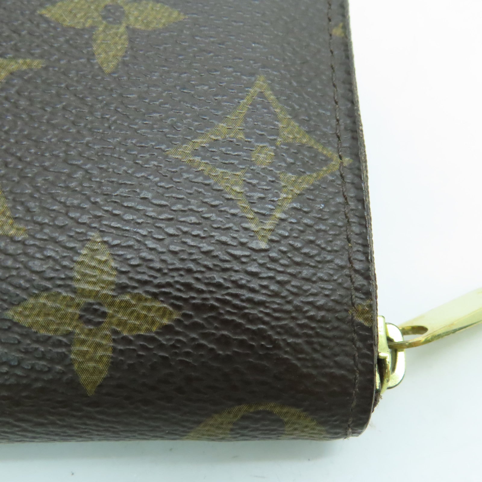 LOUIS VUITTON Monogram Zippy Coin Case金扣零钱包啡色