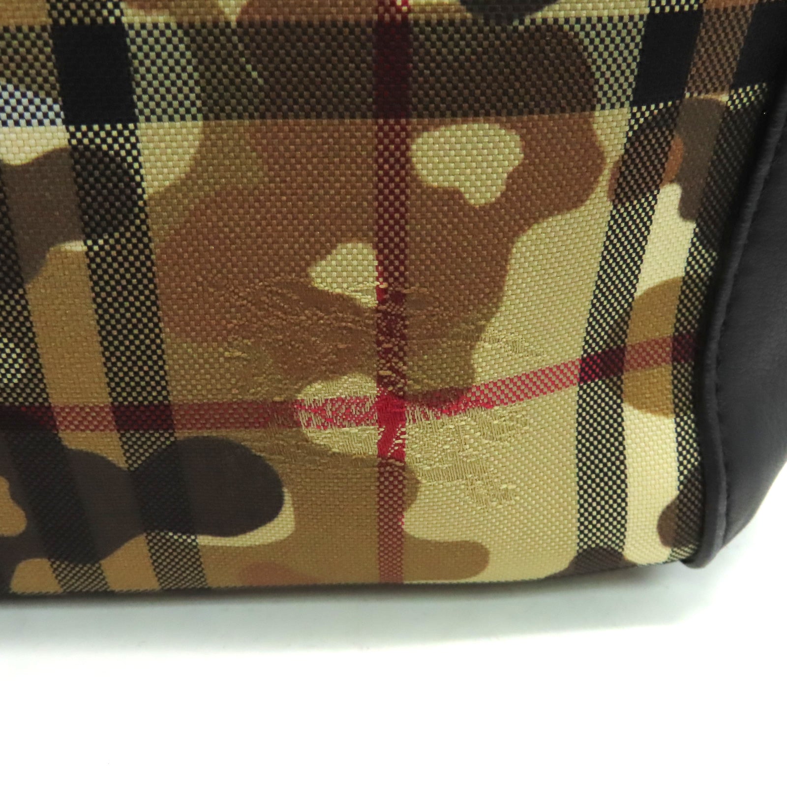 BURBERRY 帆布Shoulder Bag肩背袋啡色/黑色