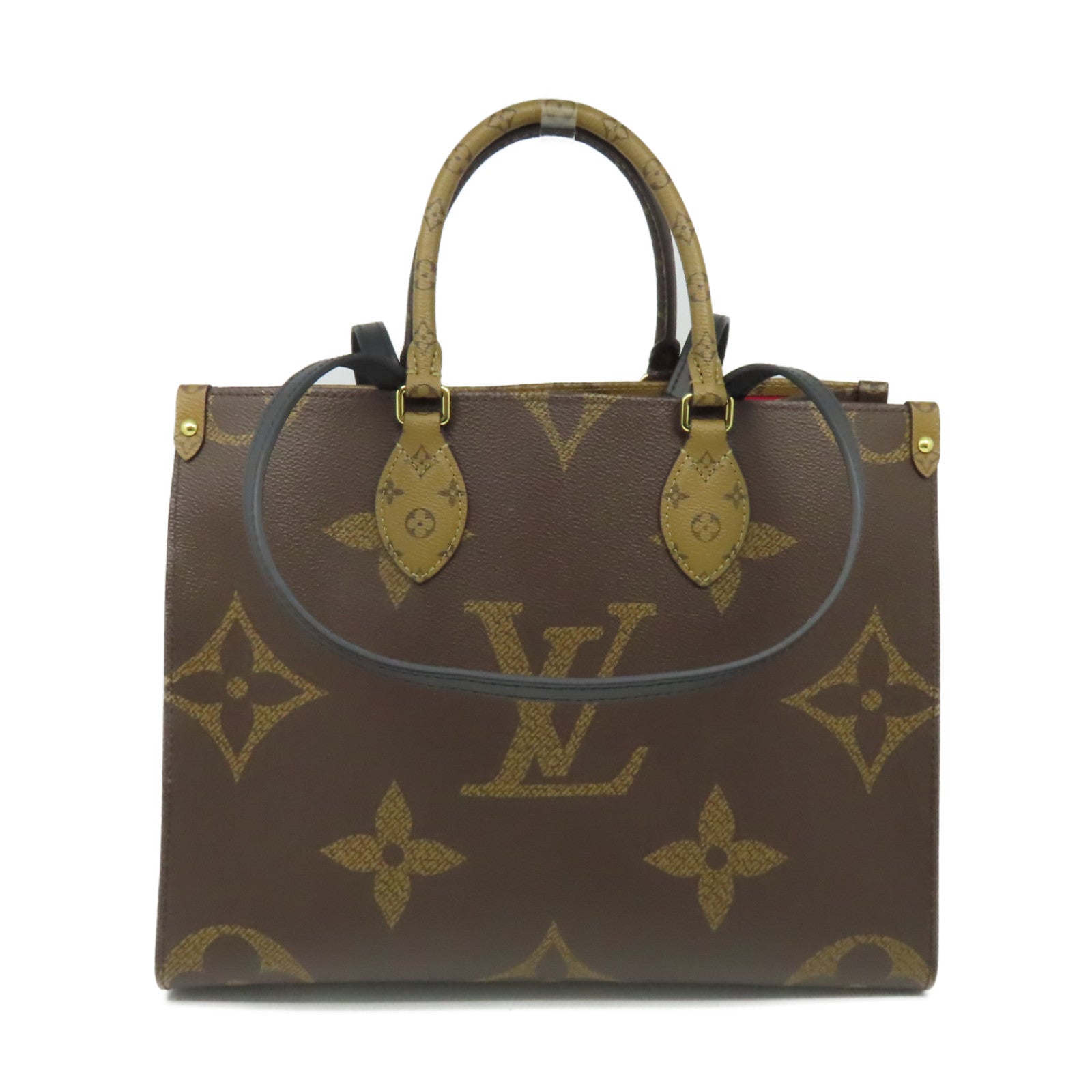 LOUIS VUITTON Monogram OnTheGo MM 2Way Shoulder Bag手挽肩背兩用袋啡色