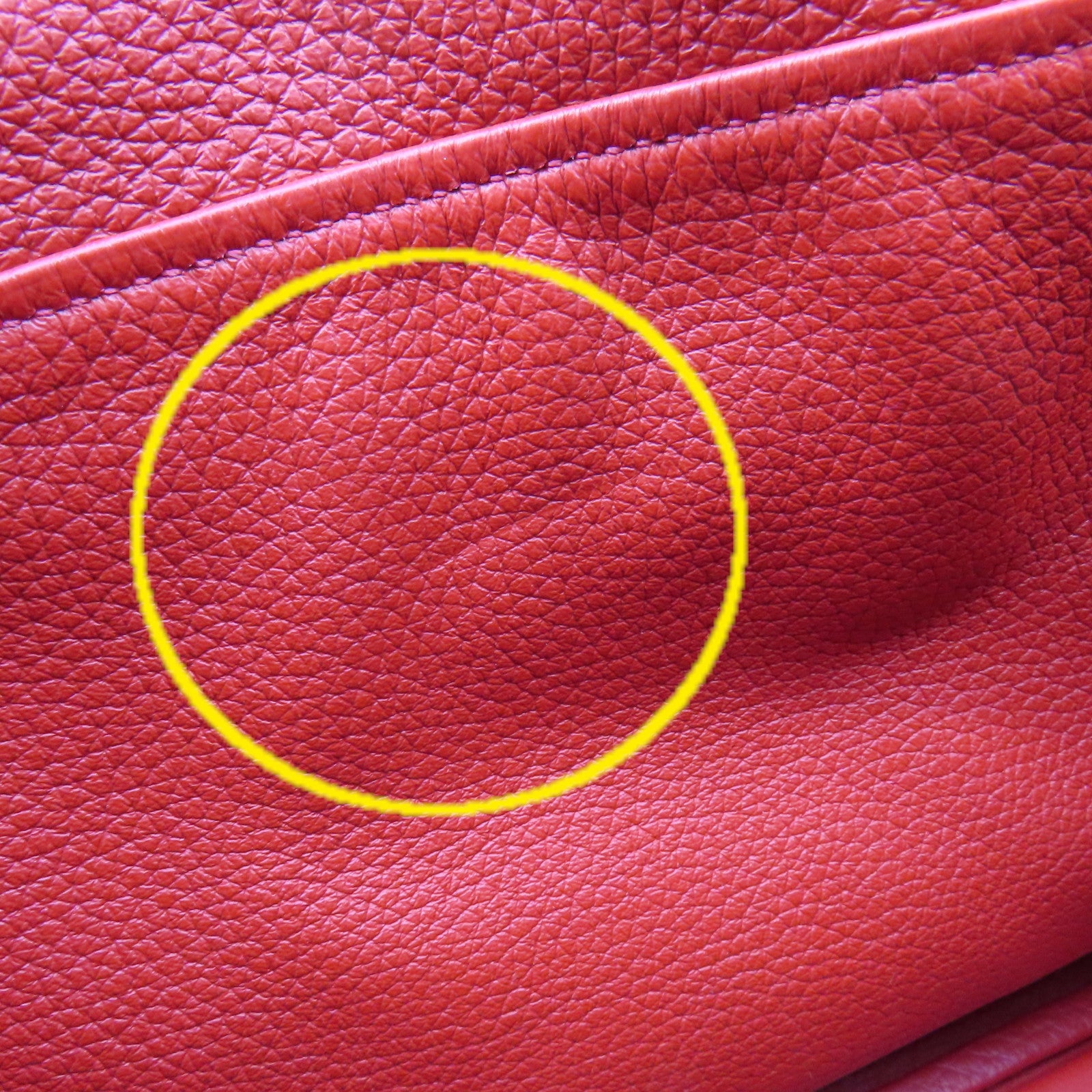 HERMES Clemence皮革Lindy 30 Shoulder Bag金扣肩背袋紅色
