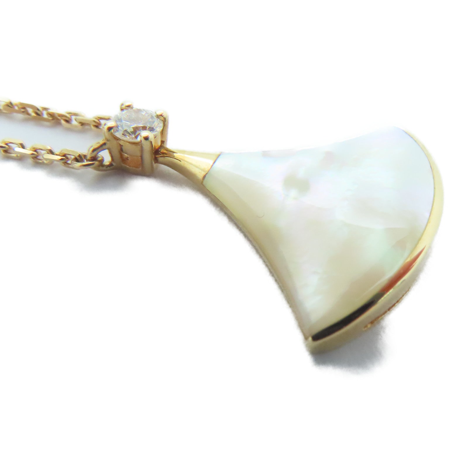 BVLGARI 18K玫瑰金Divas' Dream Necklace鑽石頸錬金色