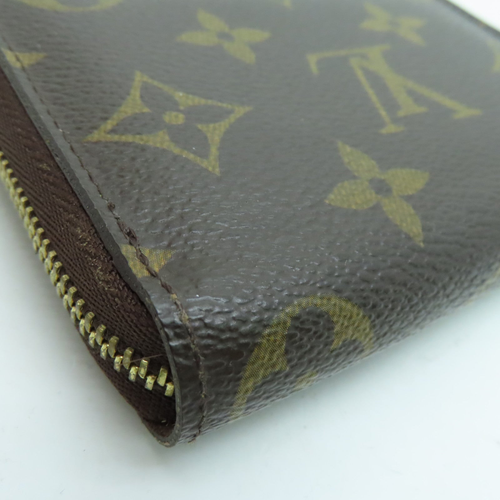 LOUIS VUITTON Monogram Zippy Coin Case金扣零钱包啡色