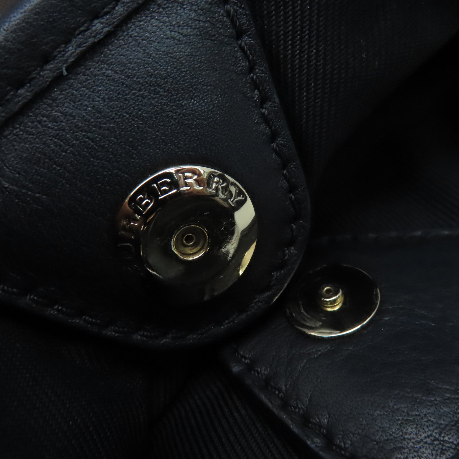 BURBERRY 帆布Shoulder Bag肩背袋啡色/黑色