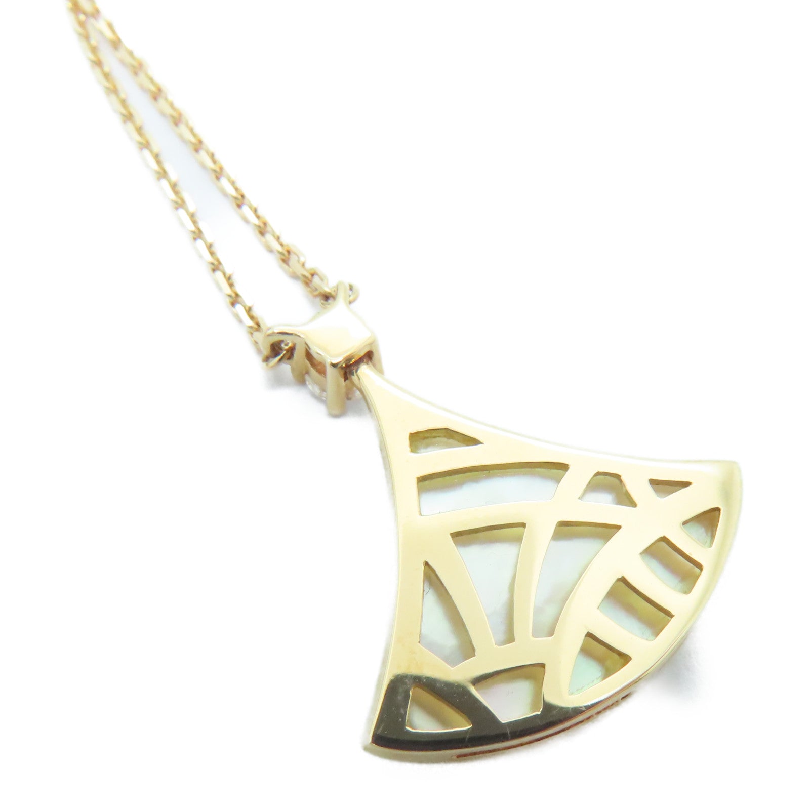 BVLGARI 18K玫瑰金Divas' Dream Necklace鑽石頸錬金色