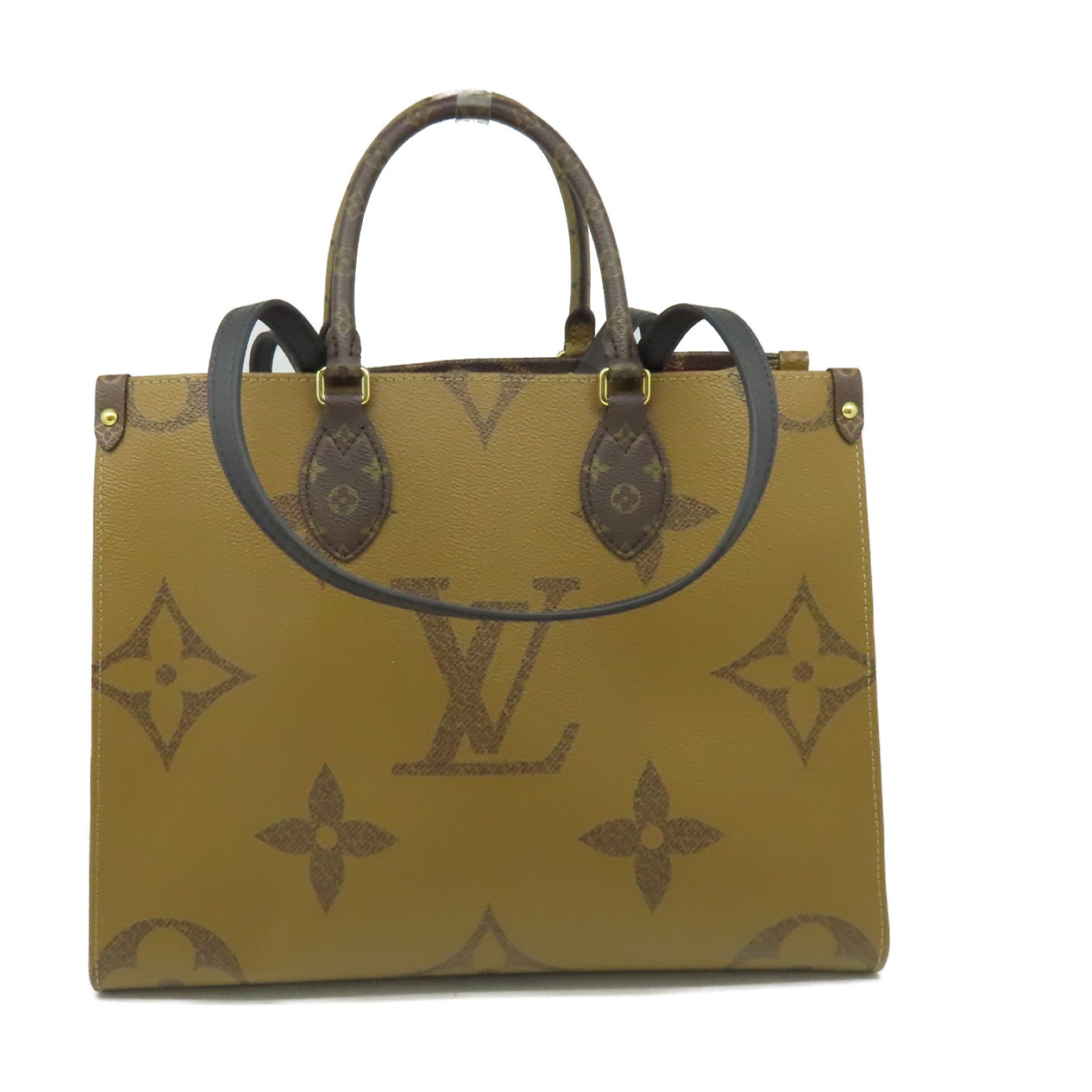 LOUIS VUITTON Monogram OnTheGo MM 2Way Shoulder Bag手挽肩背兩用袋啡色