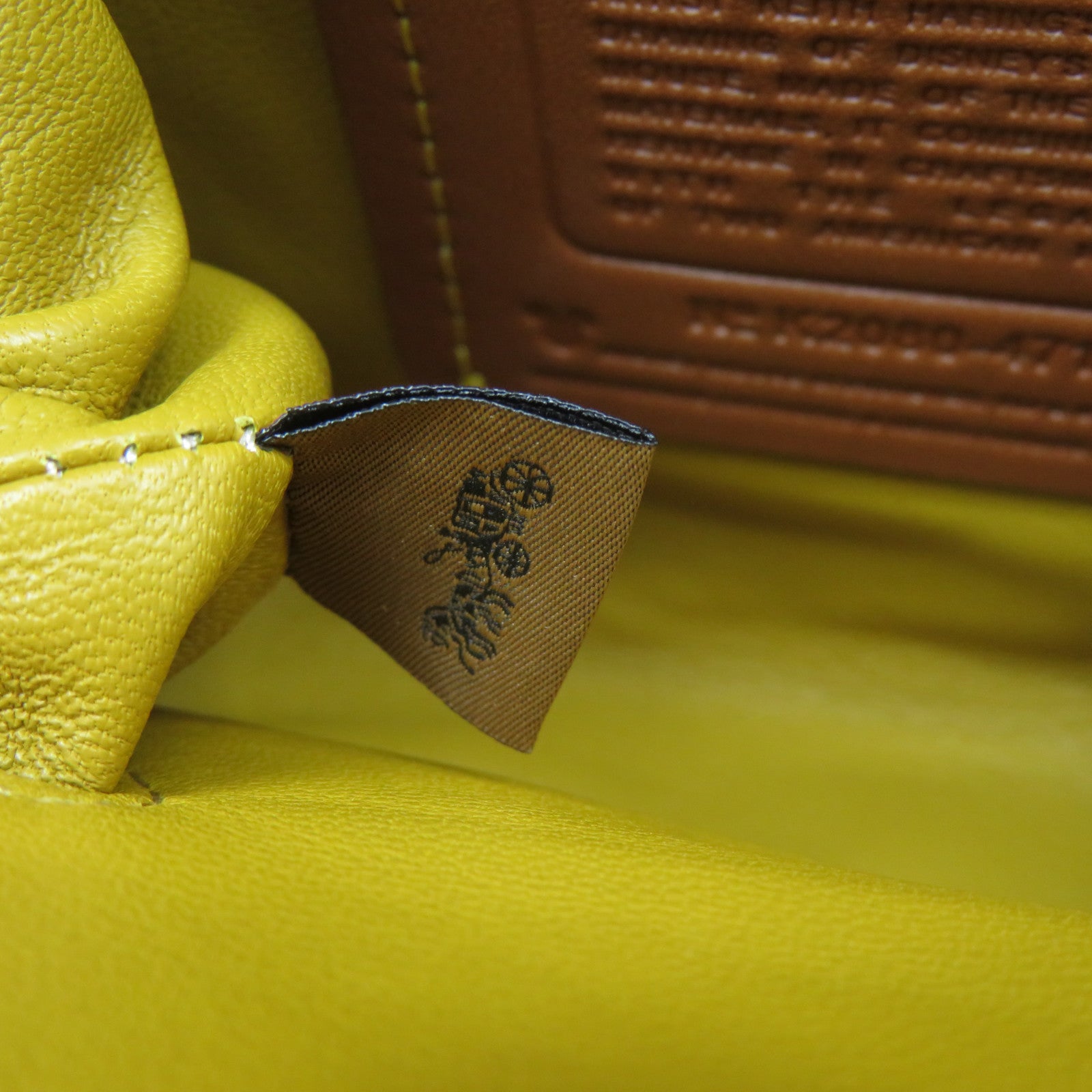 COACH 牛皮皮革Disney Mickey x Keith Haring UFO金扣手挽肩背兩用袋啡色/白色