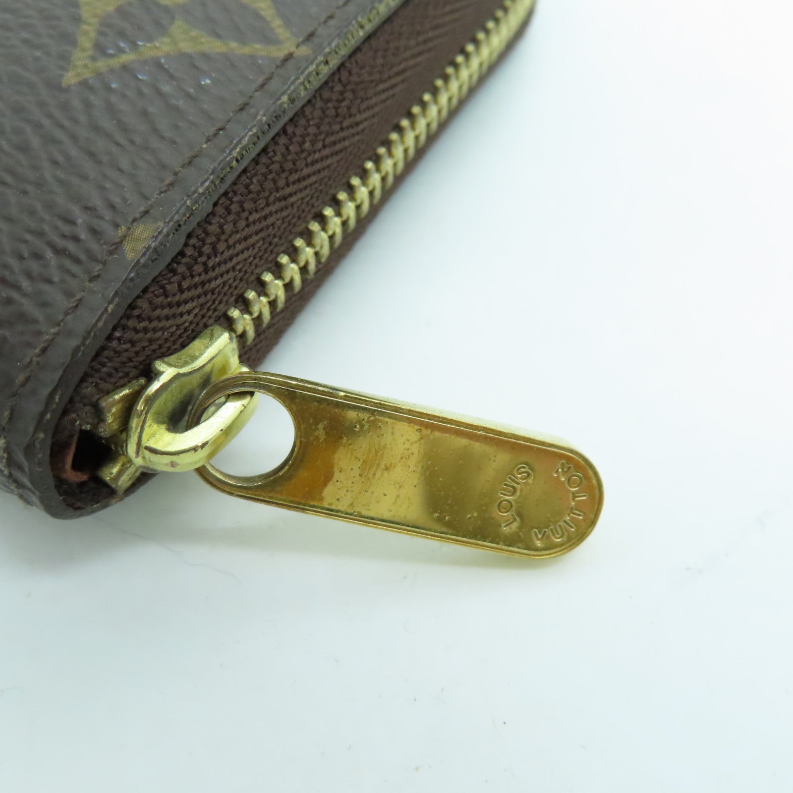 LOUIS VUITTON Monogram Zippy Coin Case金扣零钱包啡色