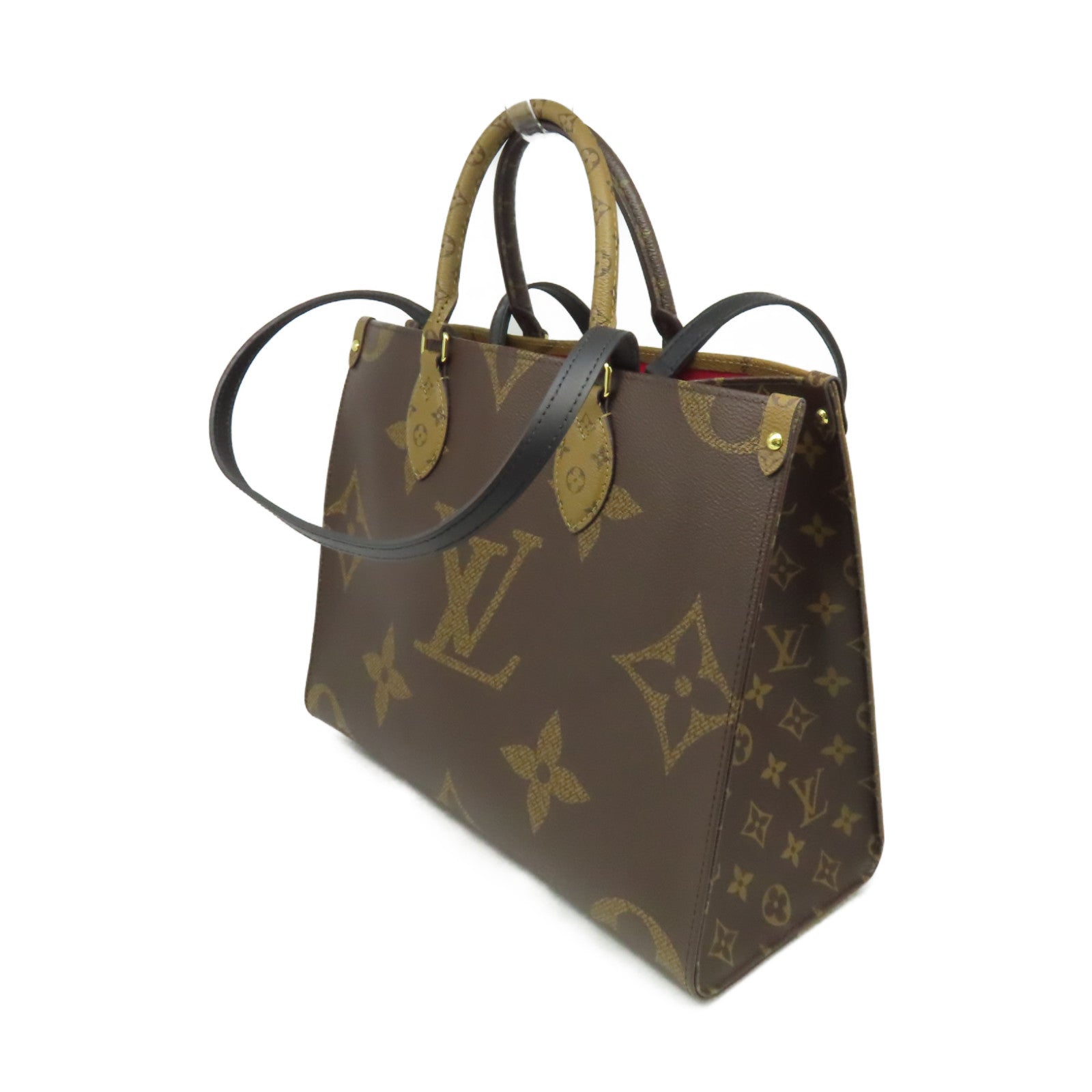 LOUIS VUITTON Monogram OnTheGo MM 2Way Shoulder Bag手挽肩背兩用袋啡色