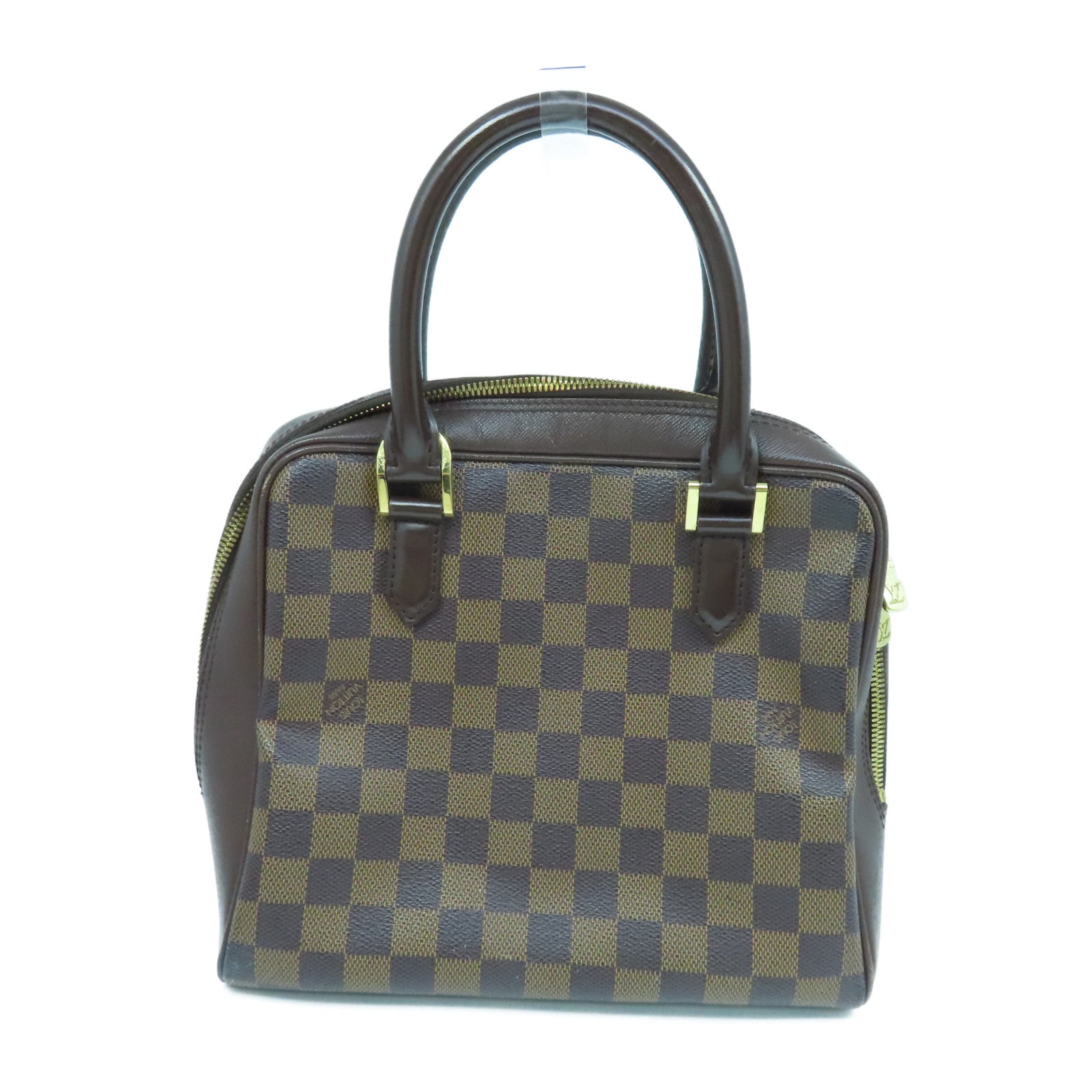 LOUIS VUITTON Damier Brera gold buckle handle bag brown – Brand