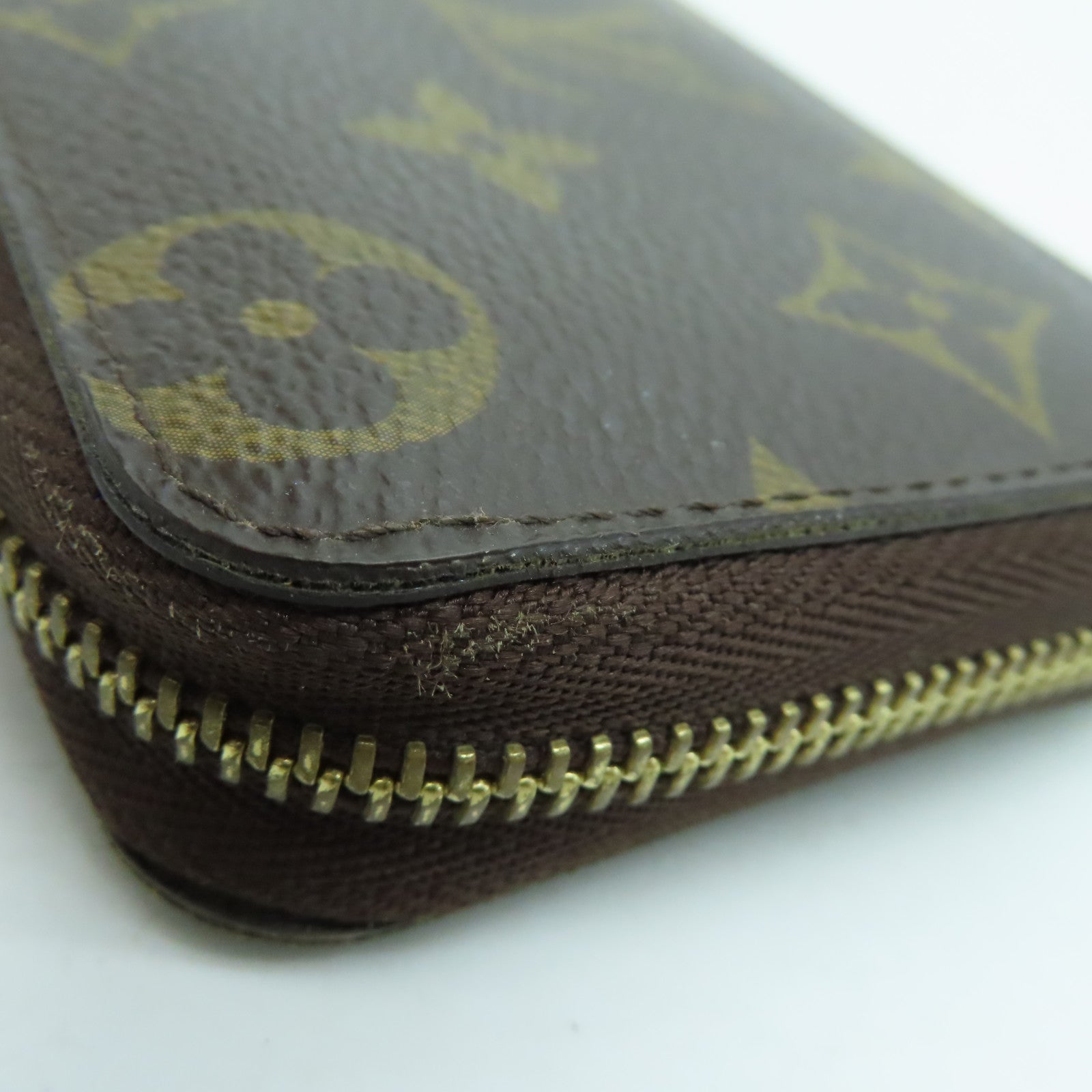 LOUIS VUITTON Monogram Zippy Coin Case金扣零钱包啡色
