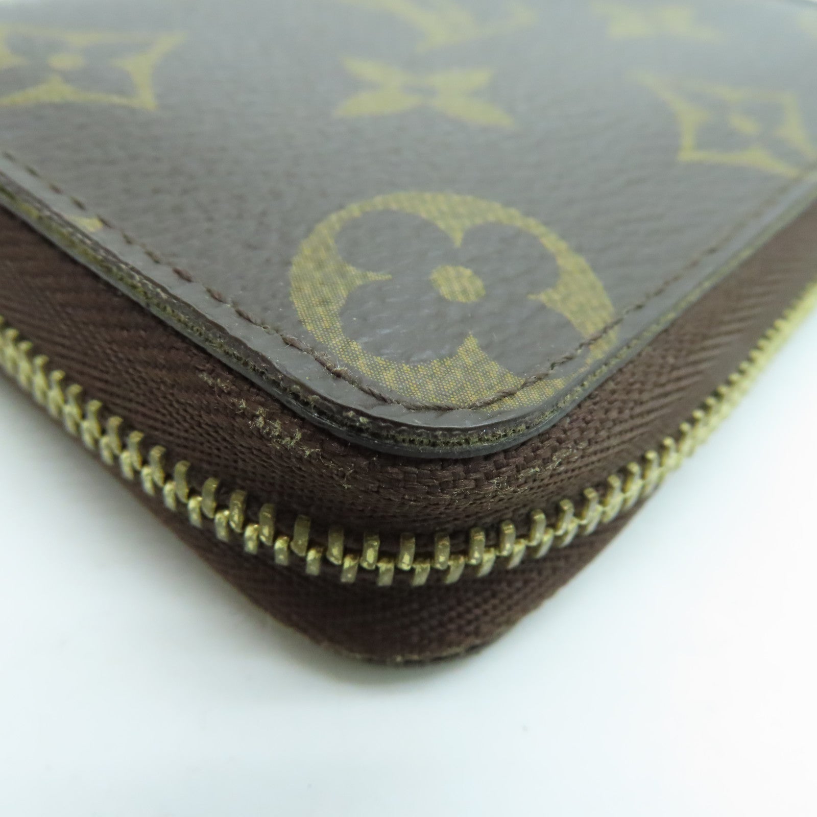 LOUIS VUITTON Monogram Zippy Coin Case金扣零钱包啡色