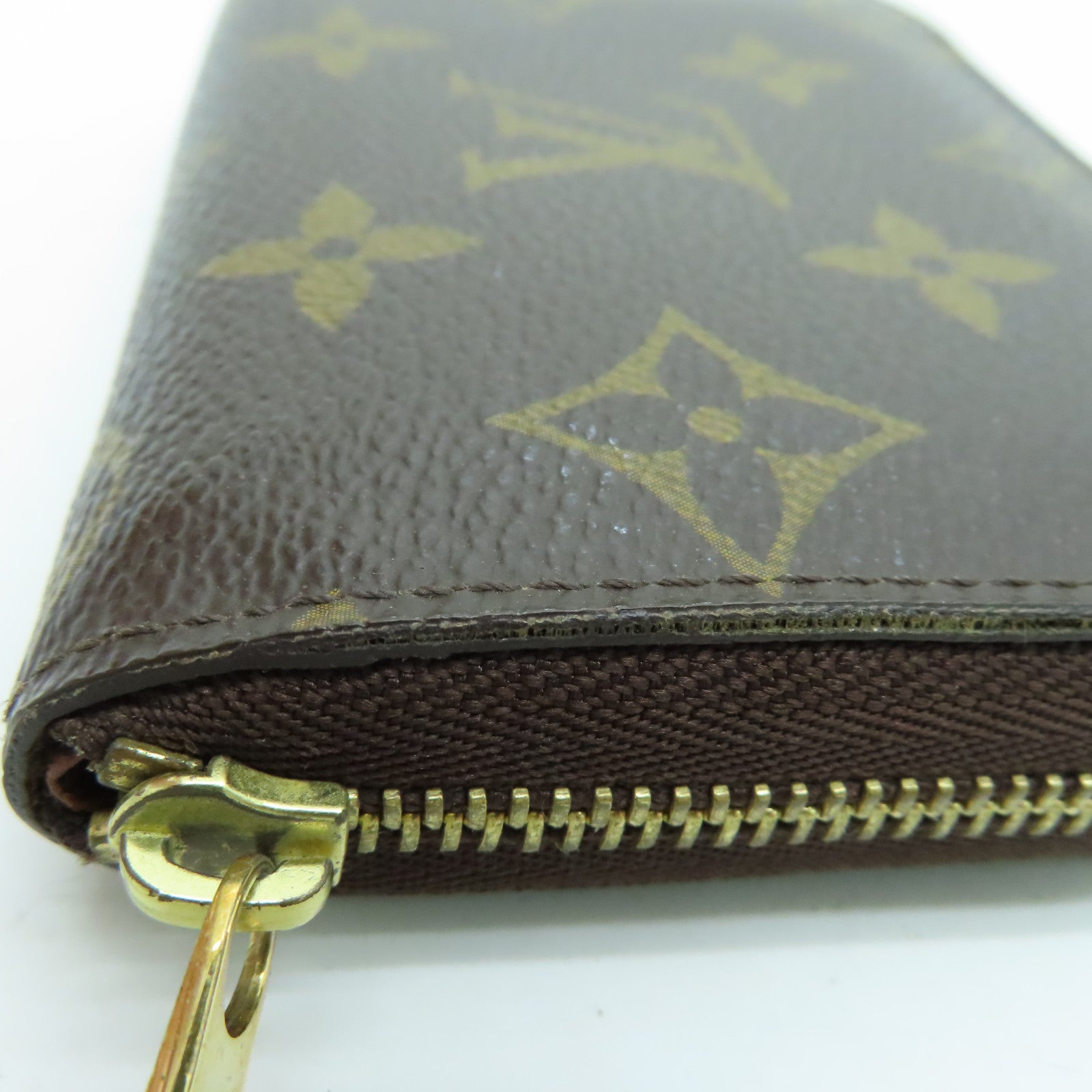 LOUIS VUITTON Monogram Zippy Coin Case金扣零钱包啡色