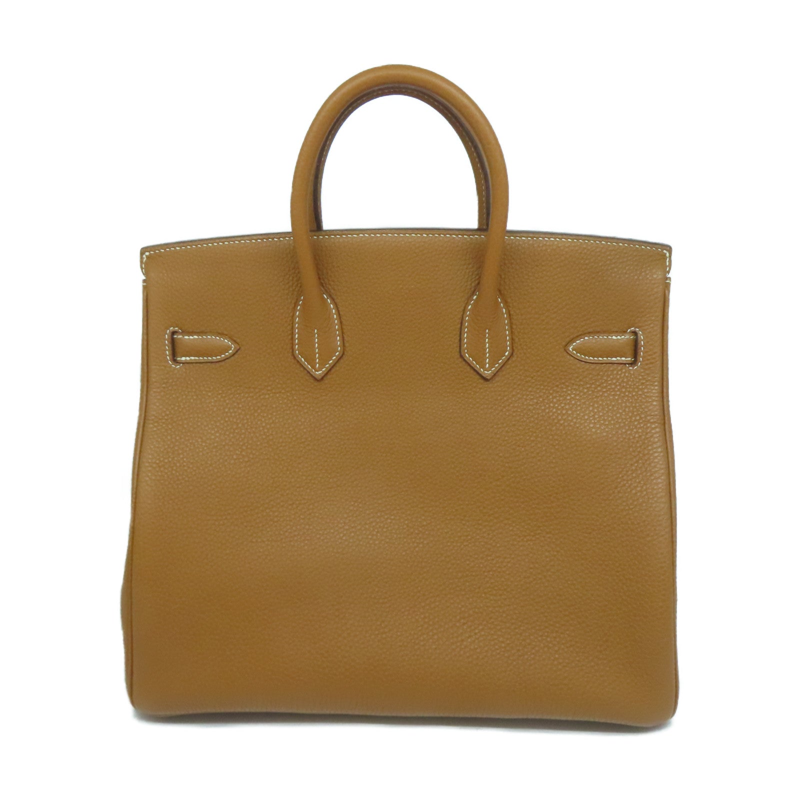 HERMES Togo皮革Haut a Courroies 32銀扣手挽袋啡色