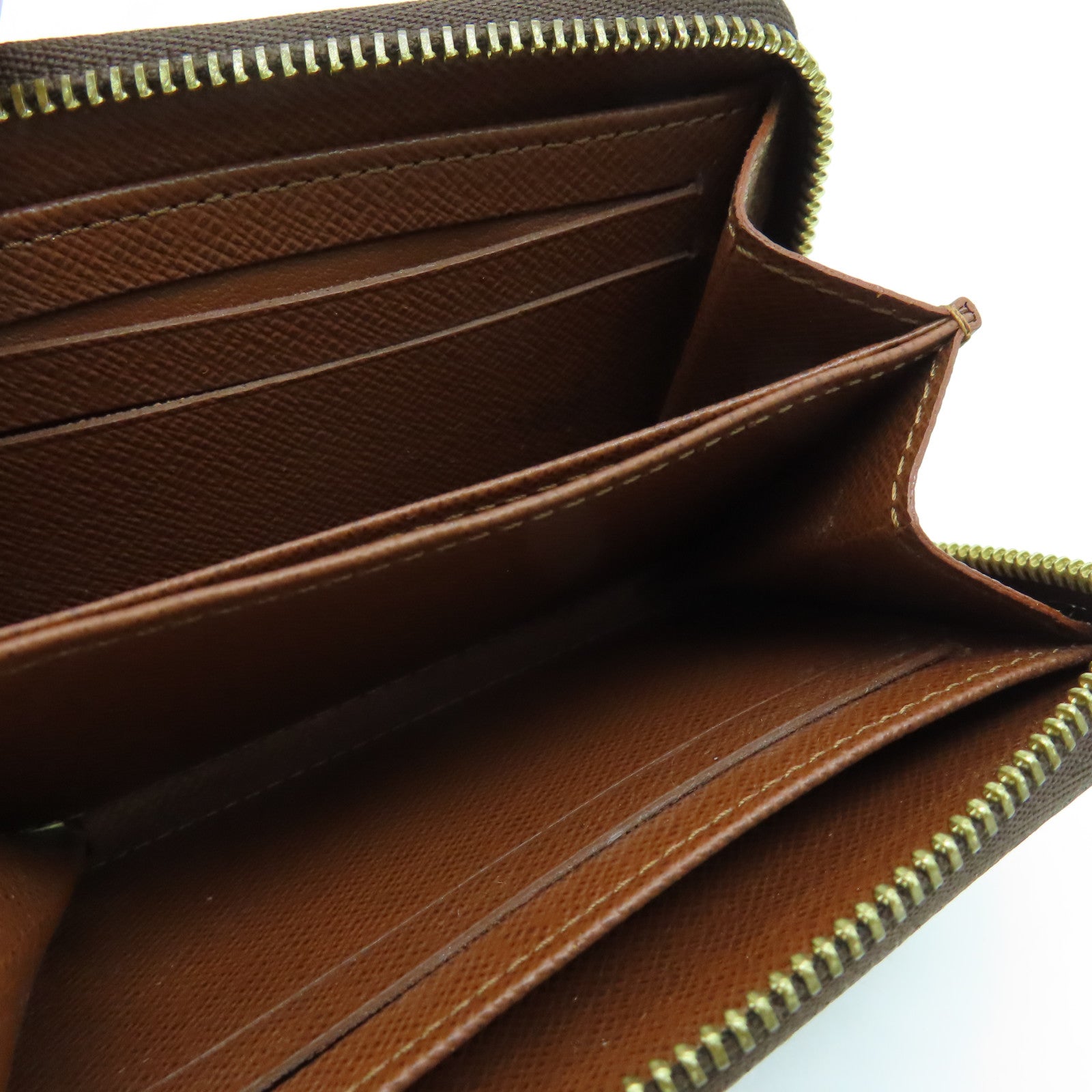 LOUIS VUITTON Monogram Zippy Coin Case金扣零钱包啡色