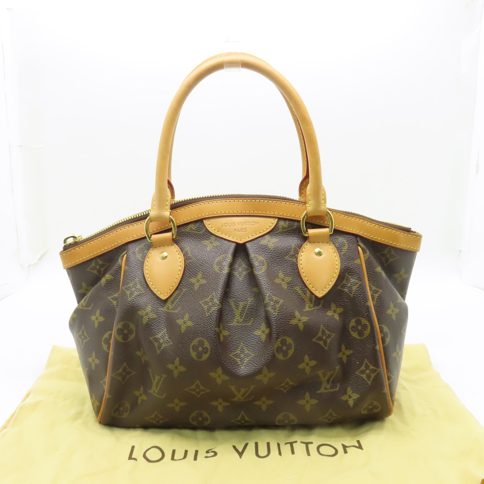 LOUIS VUITTON Monogram Tivoli PM金扣手挽袋啡色