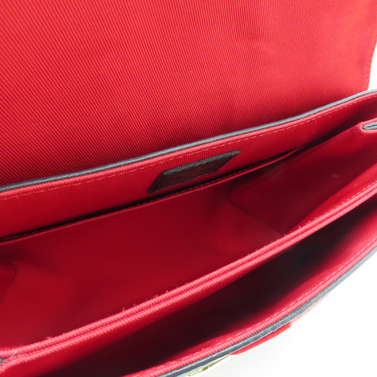 LOUIS VUITTON Monogram Georges BB金扣手挽肩背兩用袋棕色/紅色/粉紅色