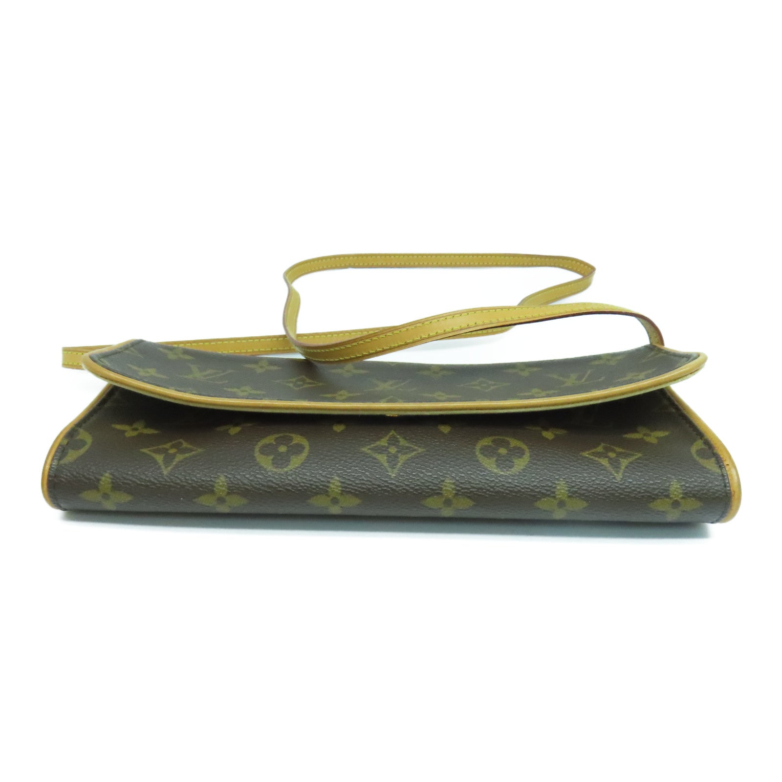 LOUIS VUITTON Monogram Pochette Twin GM金扣肩背袋啡色