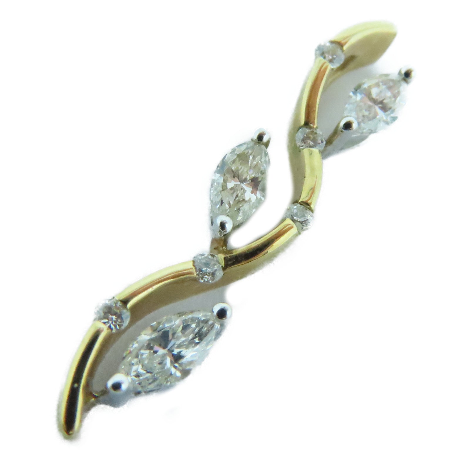 JEWELRY 18K White Gold/Gold Diamond Top 0.43ct Diamond Pendant