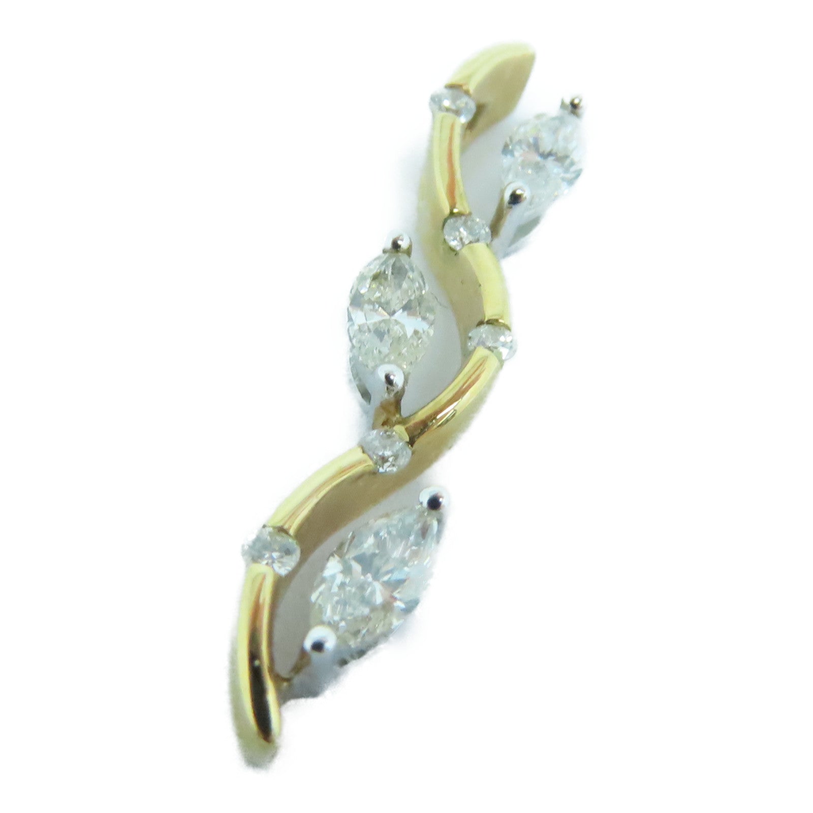 JEWELRY 18K White Gold/Gold Diamond Top 0.43ct Diamond Pendant