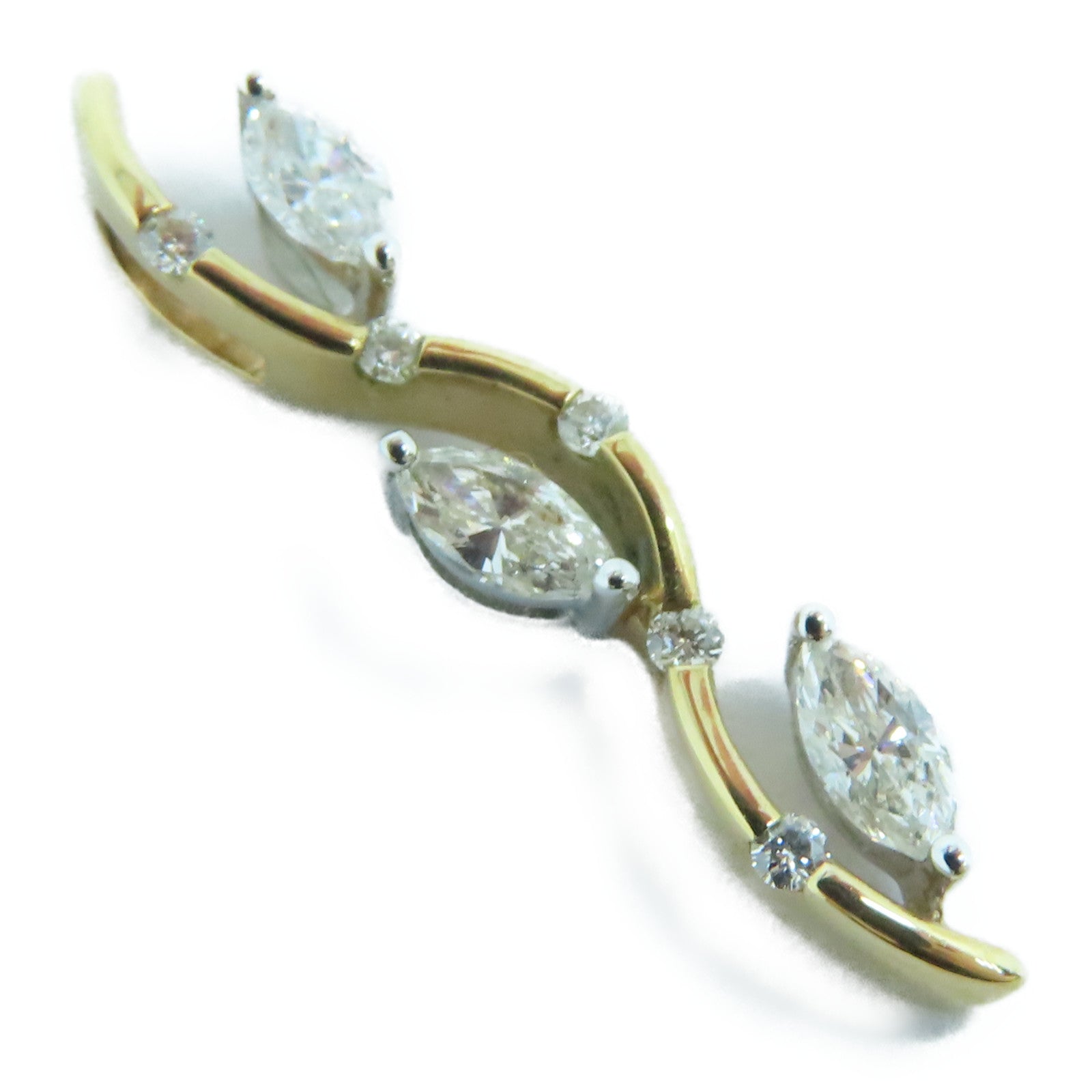 JEWELRY 18K White Gold/Gold Diamond Top 0.43ct Diamond Pendant