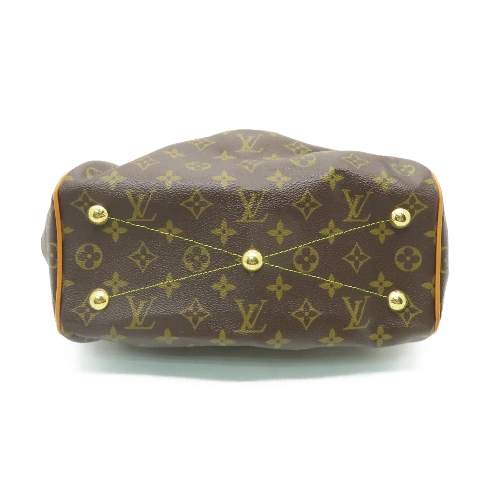 LOUIS VUITTON Monogram Tivoli PM金扣手挽袋啡色