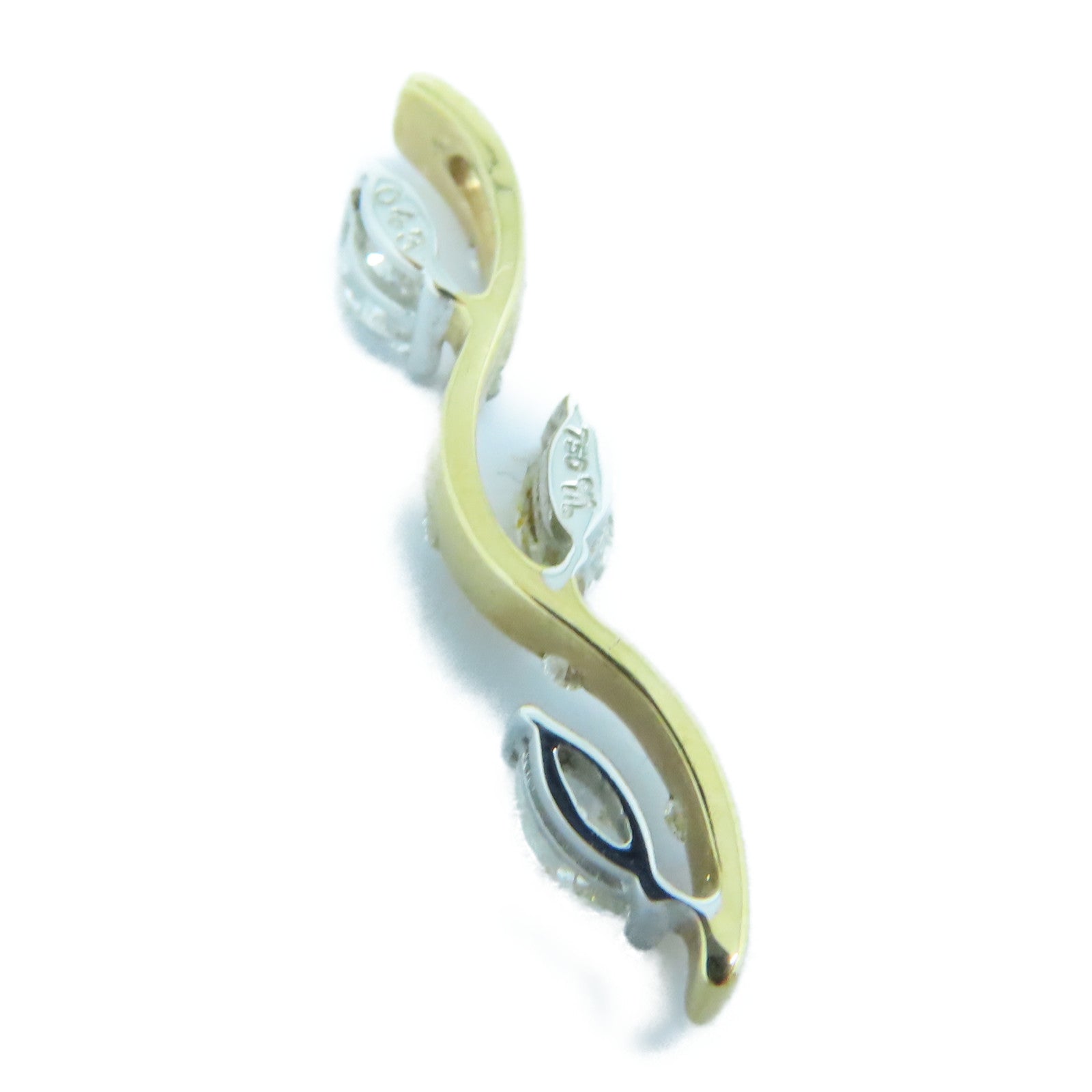 JEWELRY 18K White Gold/Gold Diamond Top 0.43ct Diamond Pendant