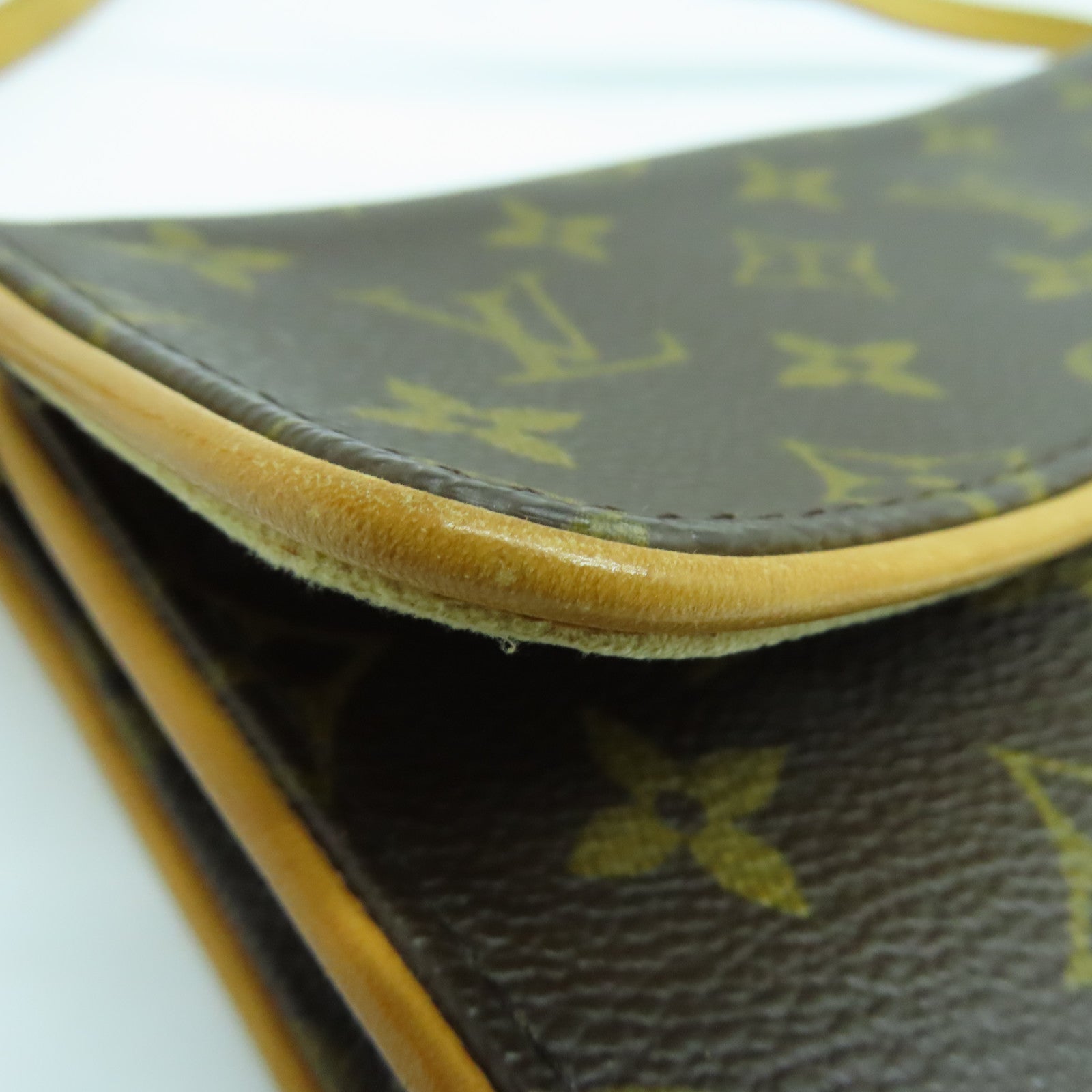 LOUIS VUITTON Monogram Pochette Twin GM金扣肩背袋啡色