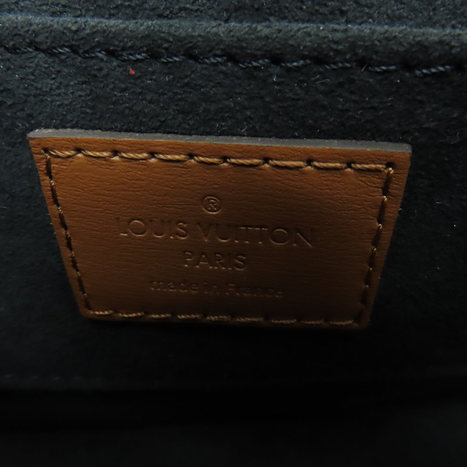 LOUIS VUITTON Monogram Reverse Mini Dauphine金扣肩背袋棕色