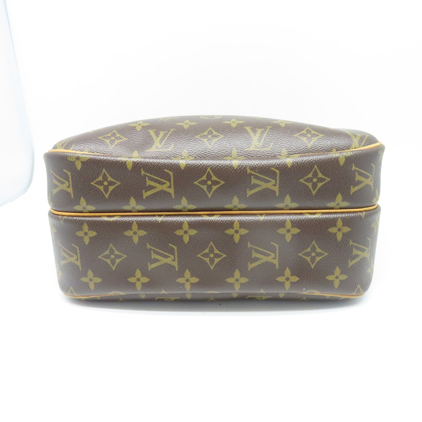 LOUIS VUITTON Monogram Reporter金扣肩背袋棕色