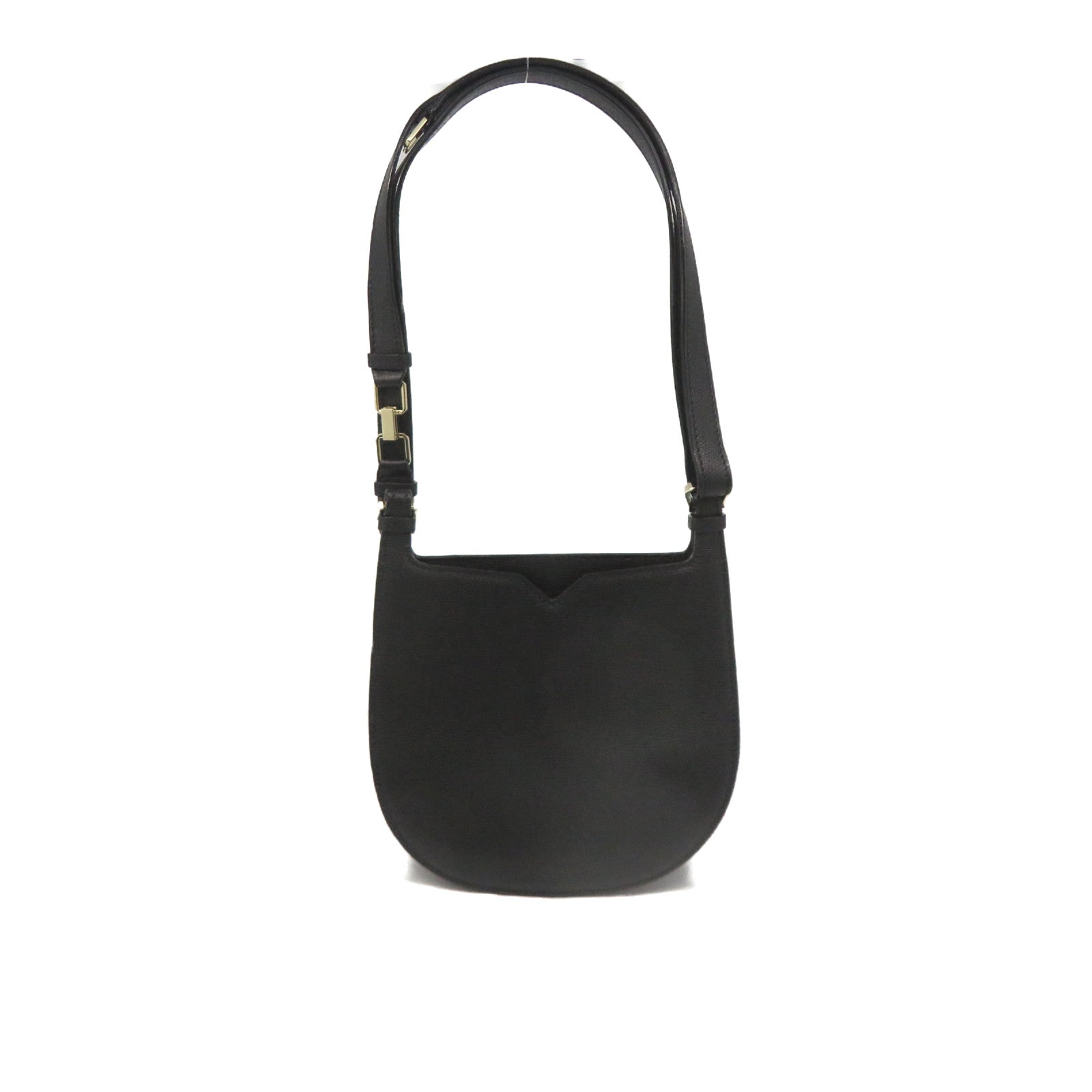 SELECTION Calfskin Leather Valextra Hobo Weekend Mini Bag Black