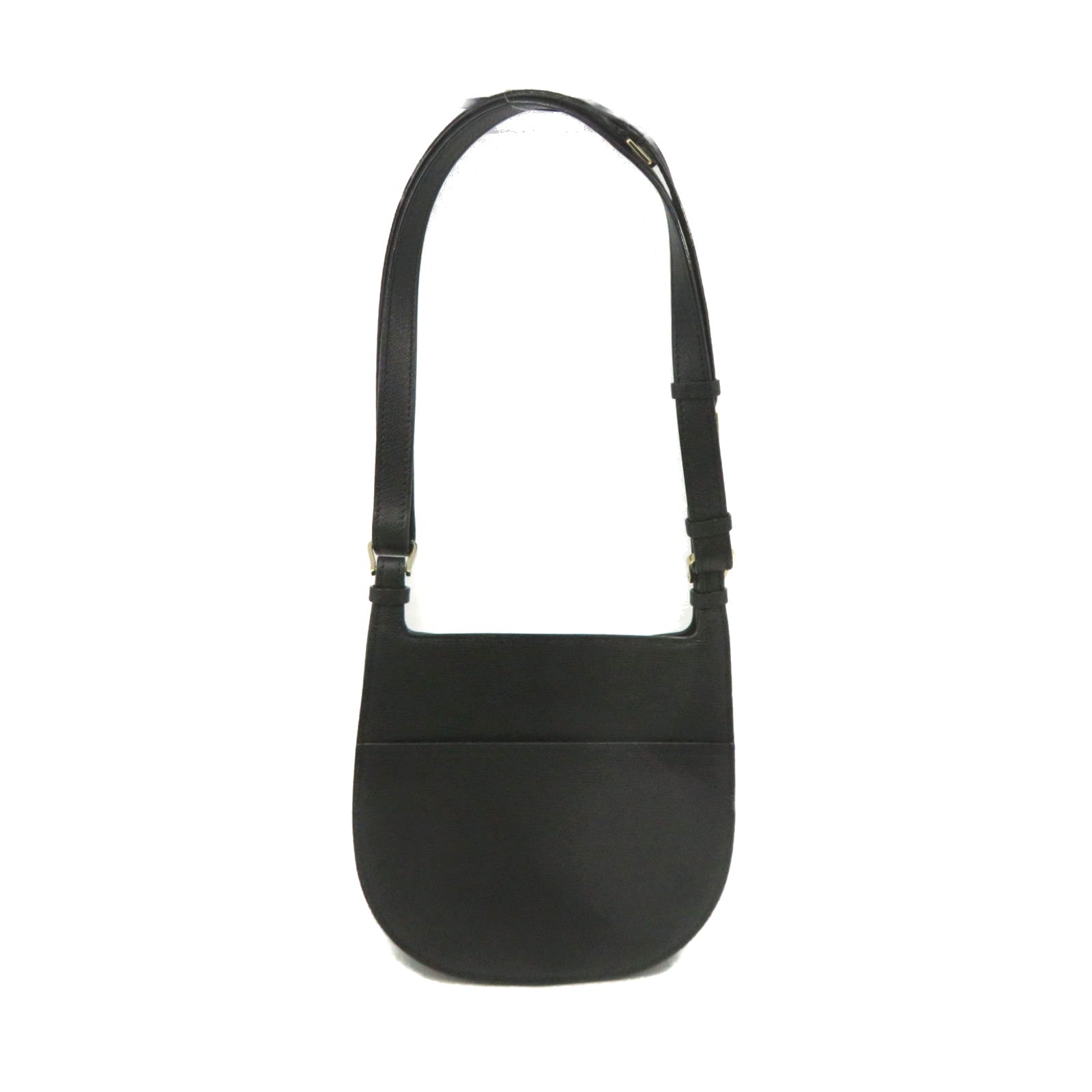 SELECTION Calfskin Leather Valextra Hobo Weekend Mini Bag Black