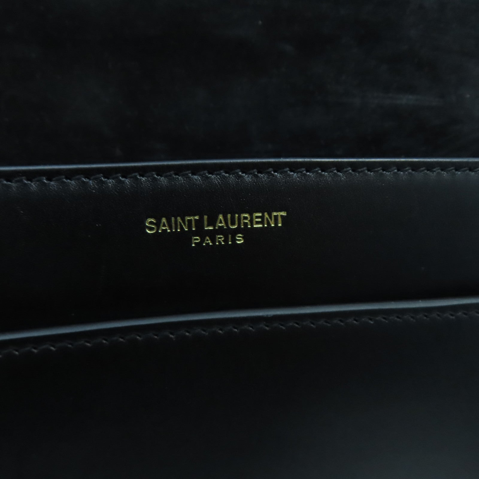 YVES SAINT LAURENT 【激減優惠】牛皮皮革Betty金扣肩背袋黑色