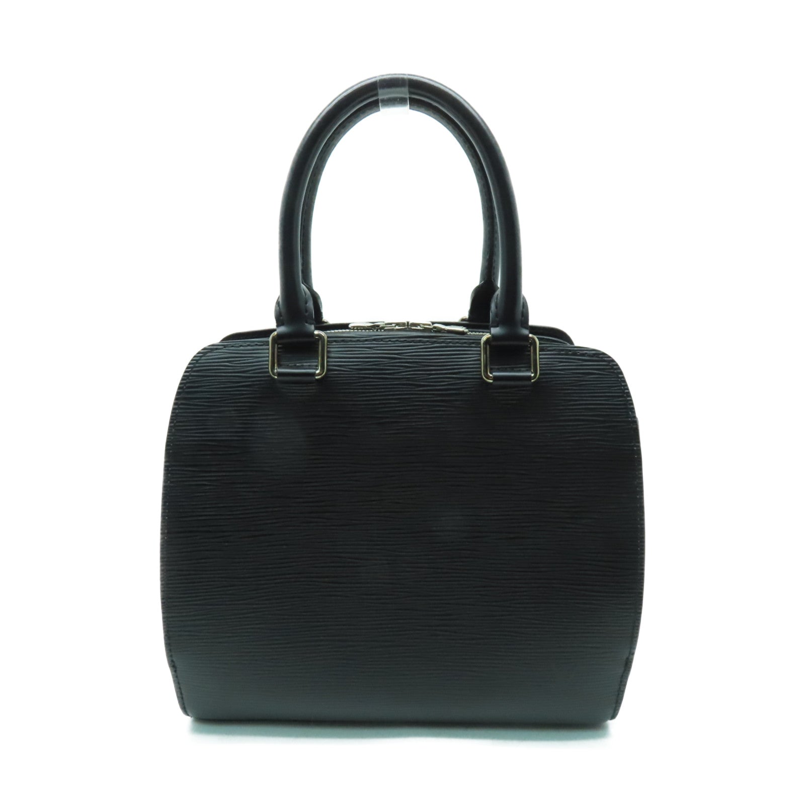 LOUIS VUITTON Epi Pont-Neuf銀扣手挽袋黑色